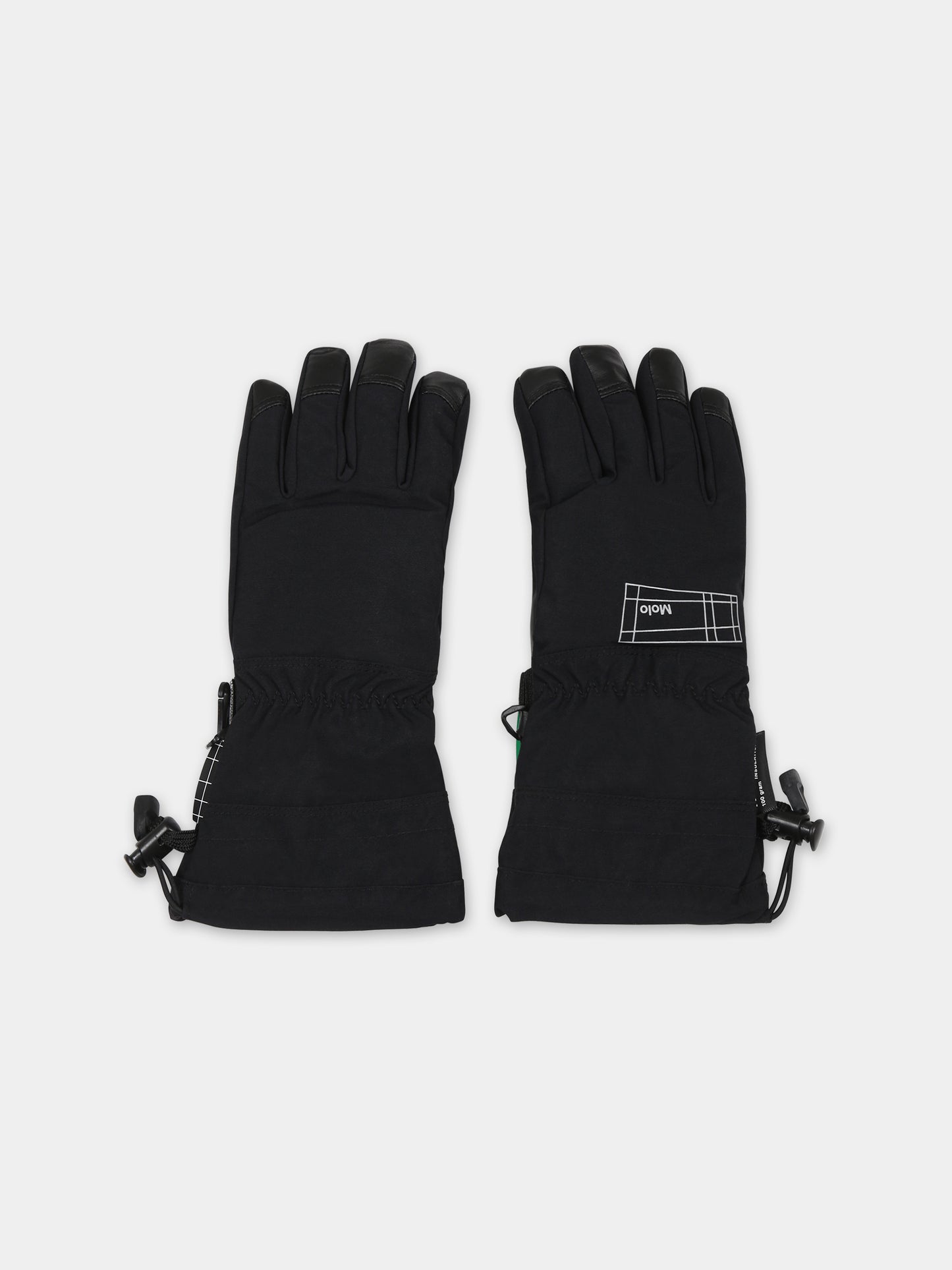 Guanti da neri per bambini con logo,Molo,7NOSS208 0099