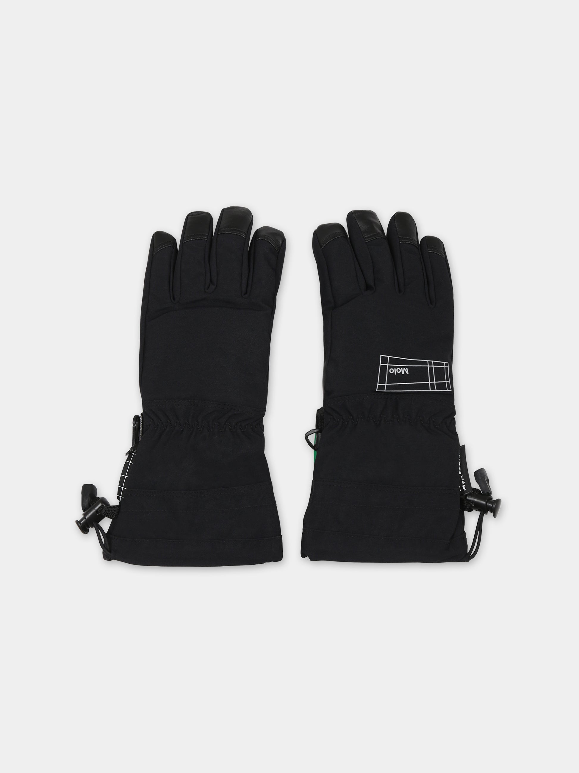 Guanti da neri per bambini con logo,Molo,7NOSS208 0099