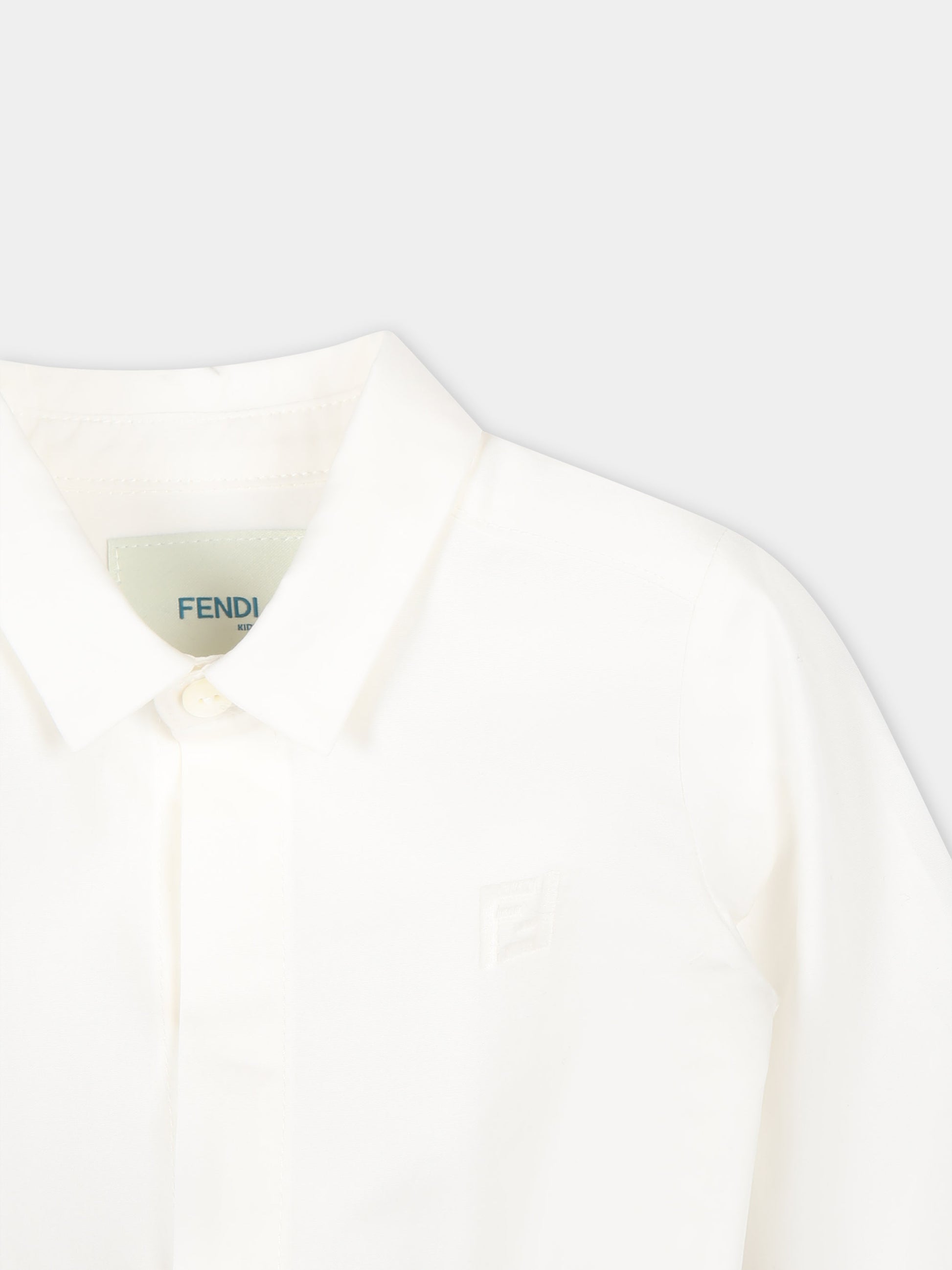 Completo bianco per neonato con iconica doppia F,Fendi Kids,BML141 ALO6 F0RTT