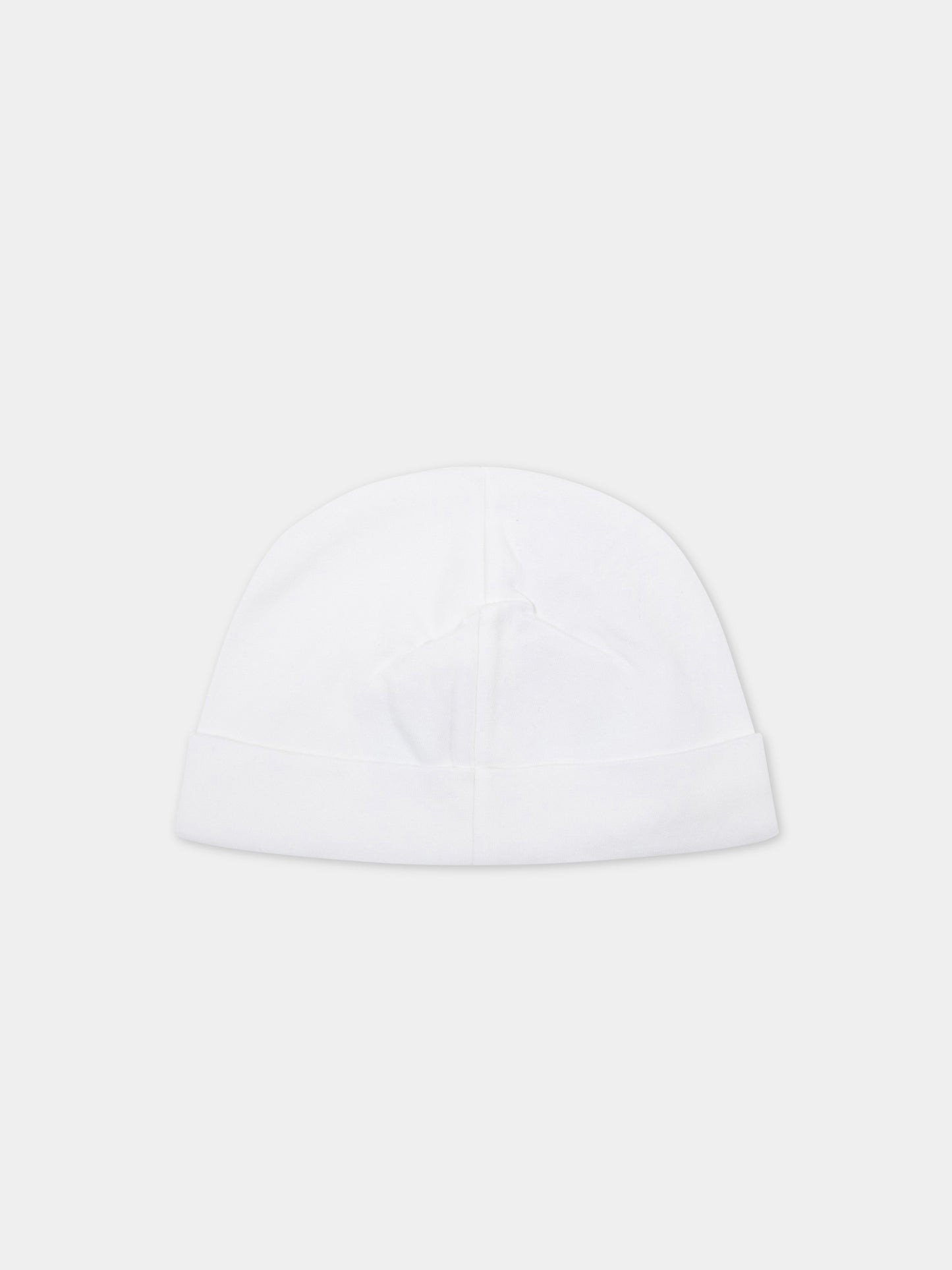 Cappello bianco per neonata con logo,Monnalisa,35B004 2004 0001