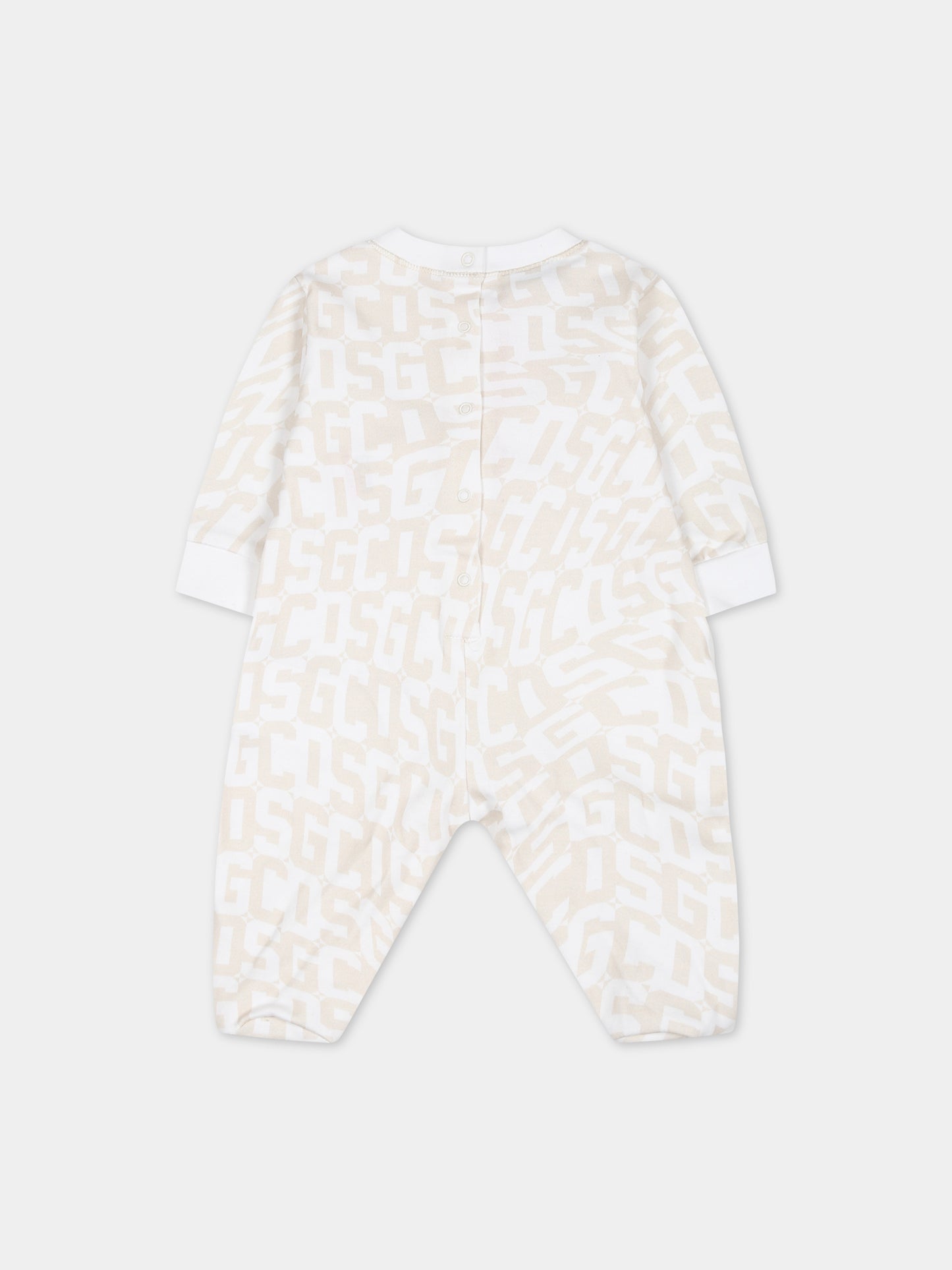 Set avorio per neonati con logo,Gcds Kids,GUY010 LAB77 85016