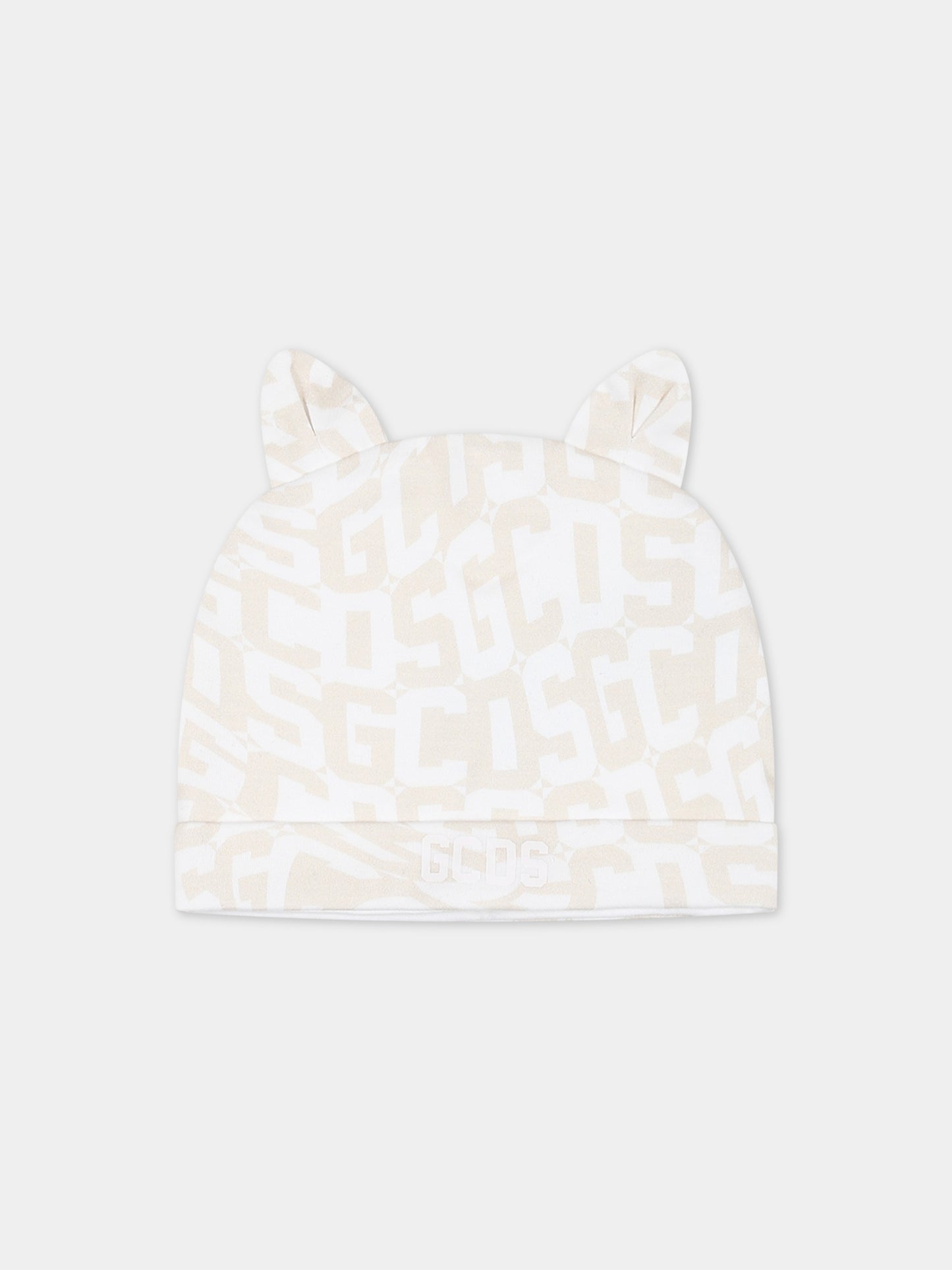 Set avorio per neonati con logo,Gcds Kids,GUY010 LAB77 85016