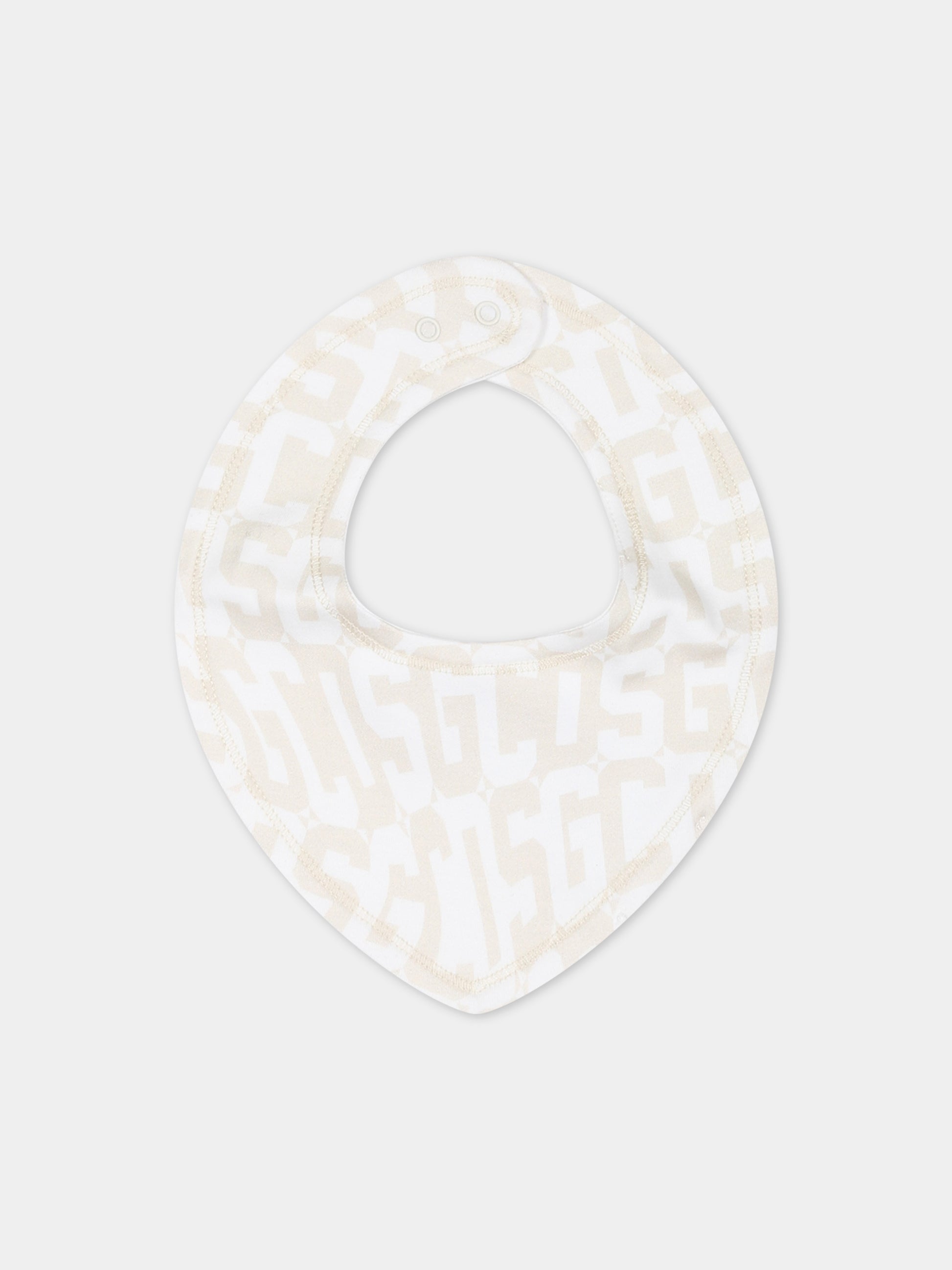 Set avorio per neonati con logo,Gcds Kids,GUY010 LAB77 85016