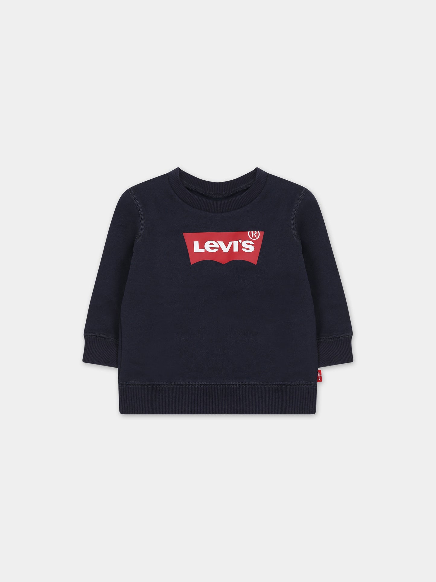 Felpa blu per neonati con logo,Levi's Kids,23WMLK6E9079 C8D