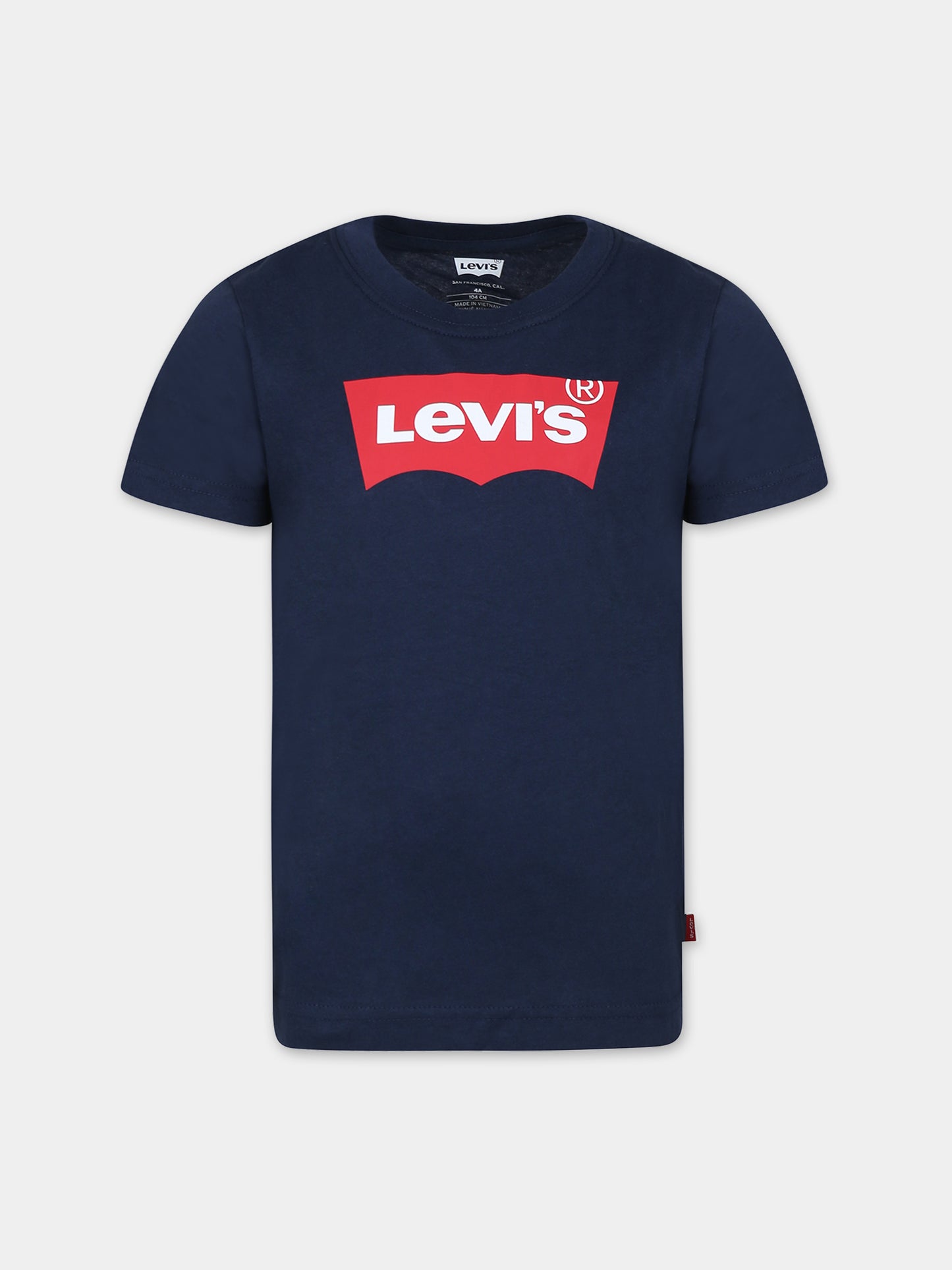 T-shirt blu per bambini con logo,Levi's Kids,23WMLK8E8157 C8D