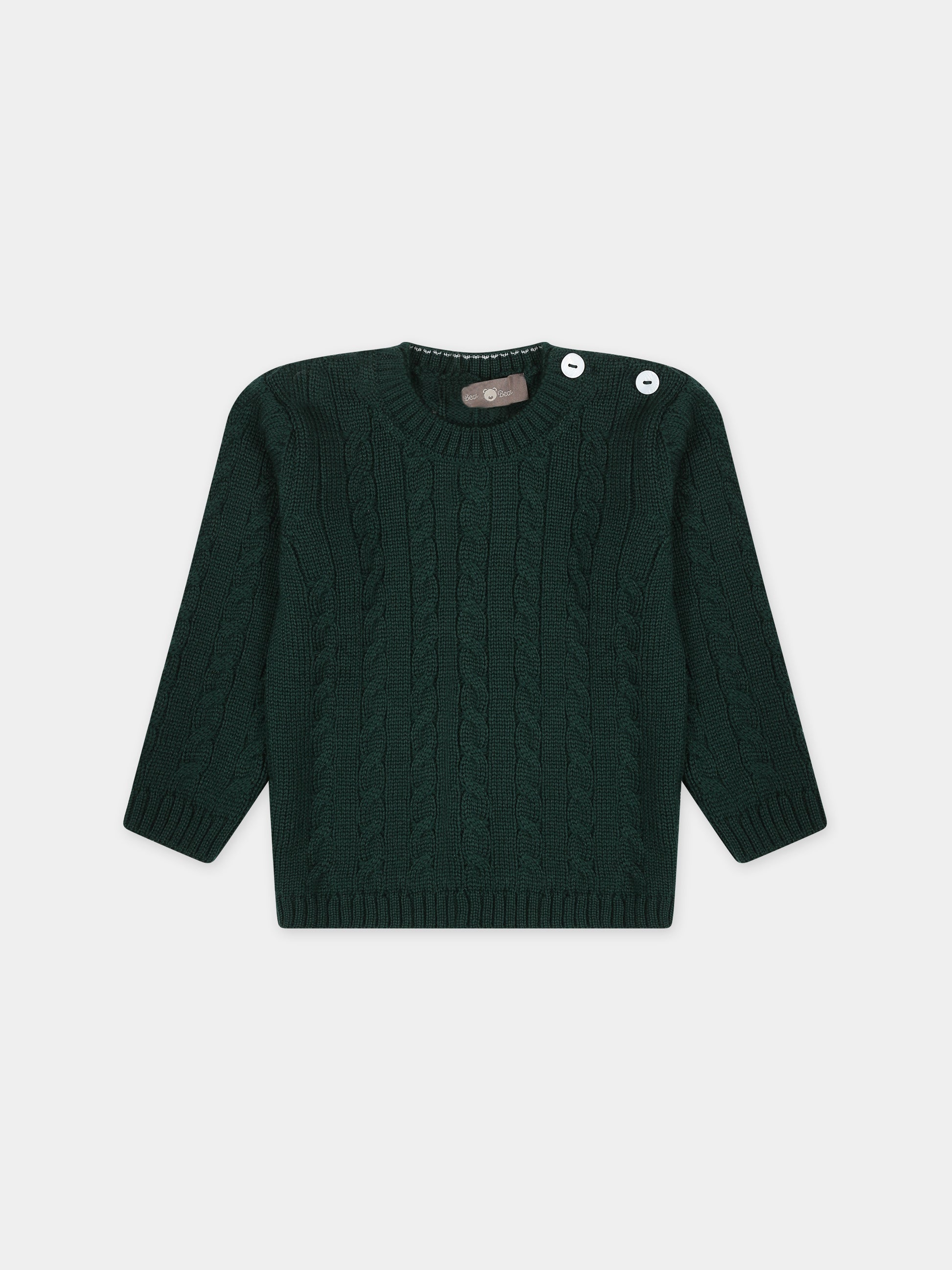 Maglione verde per neonato,Little Bear,7164 VERDE
