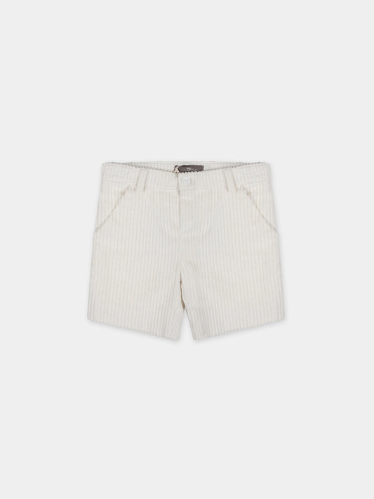 Shorts bianchi per neonato,Little Bear,7230 LATTE