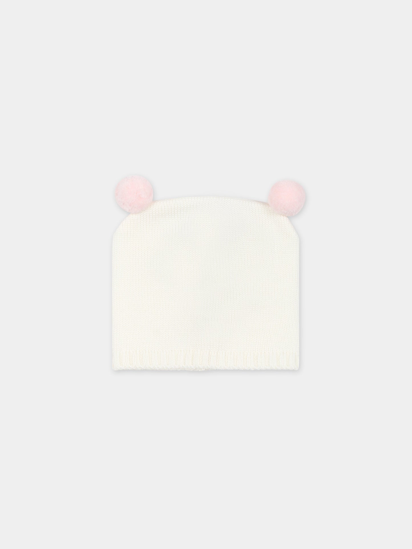 Cappello bianco per neonata,Little Bear,7135 LATTE/CIPRIA