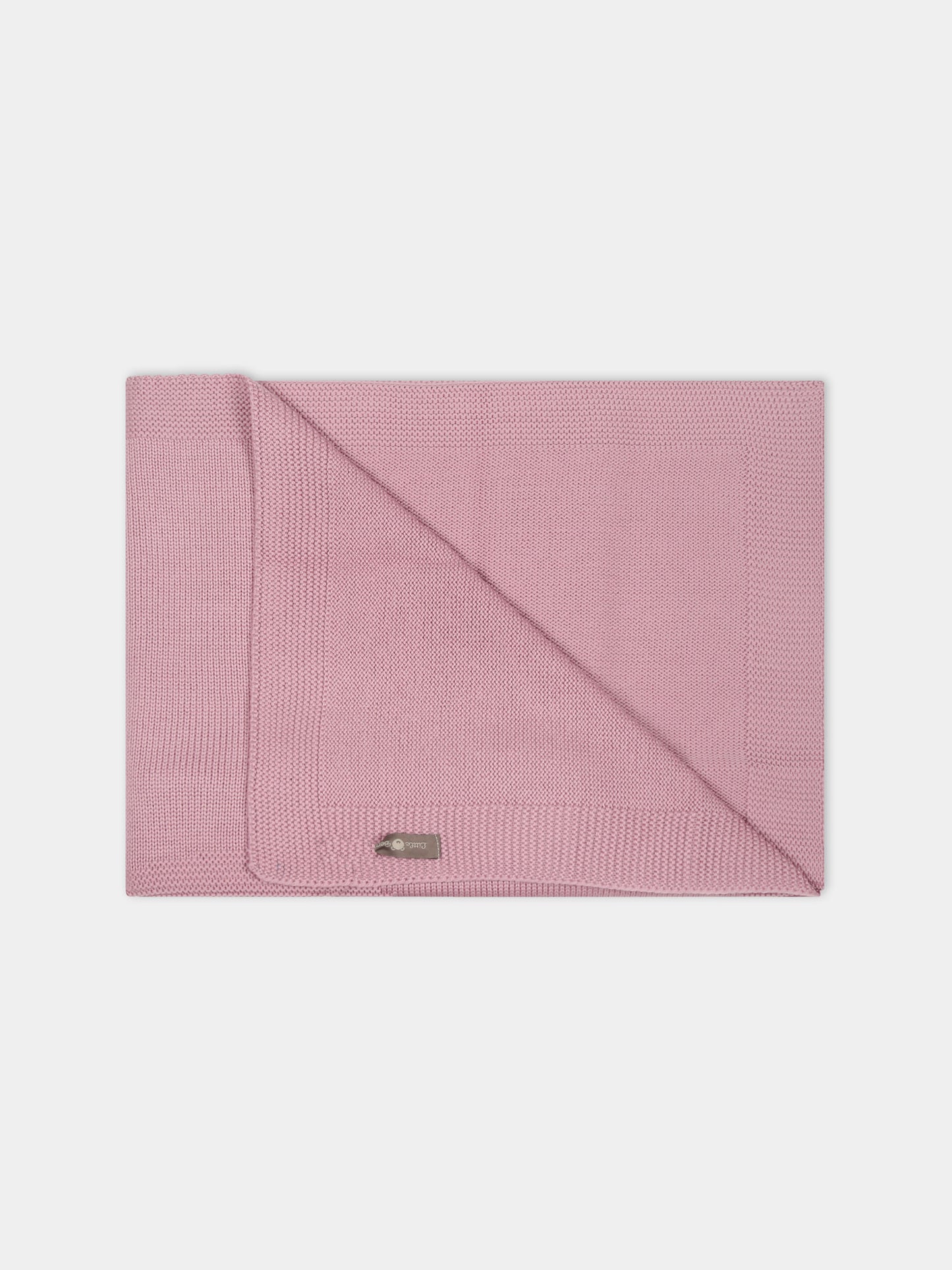 Coperta rosa per neonata con orso ricamato,Little Bear,7111 PEONIA