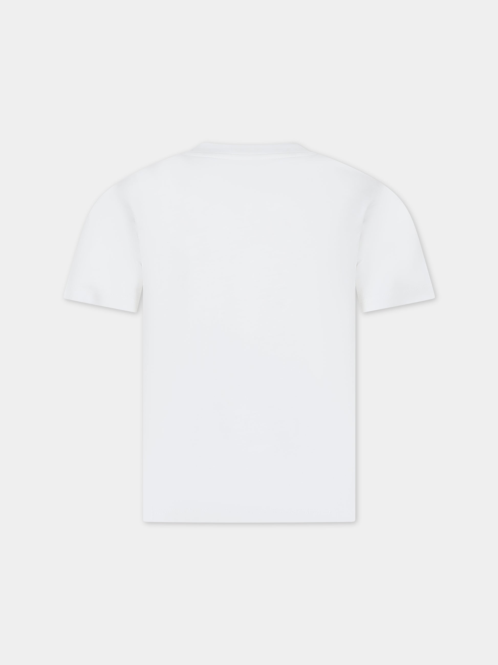 T-shirt bianca per bambina con logo,Bonpoint,W03GTSK00004 124