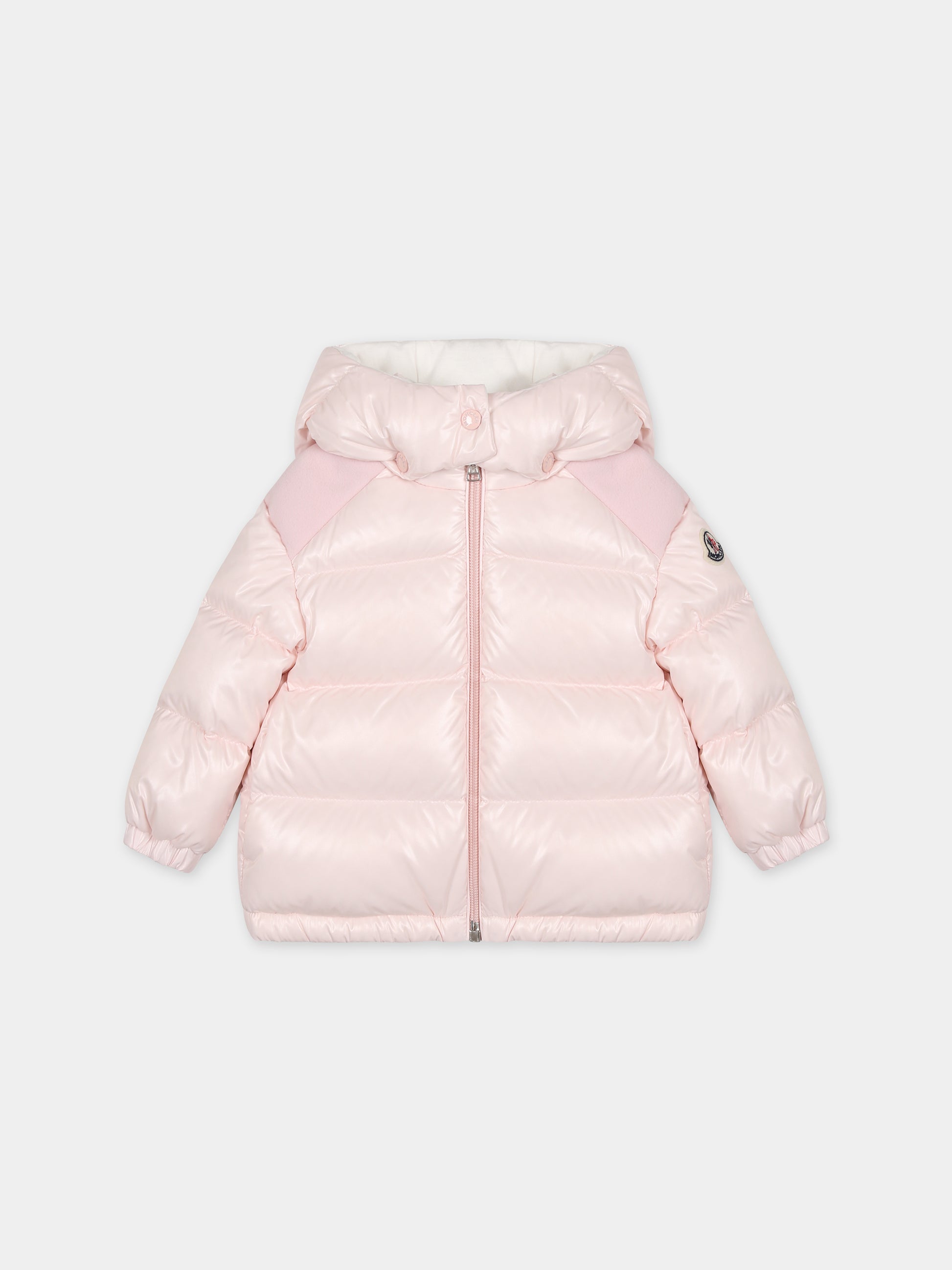 Piumino Valya rosa per neonata con logo,Moncler Kids,951 1A00028 5963V 506