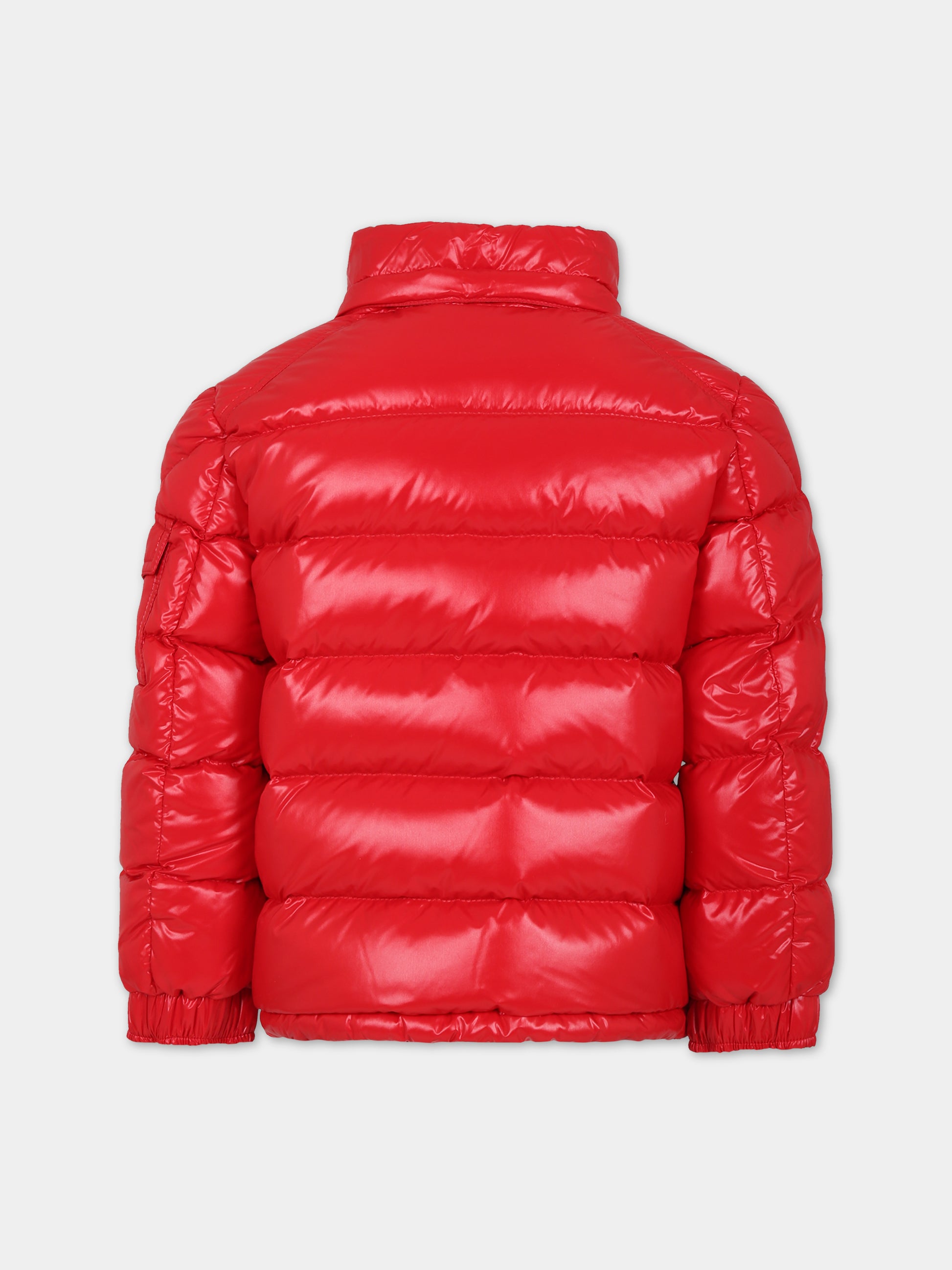 Piumino New Maya rosso per bambino con logo,Moncler Kids,954 1A12520 68950 455
