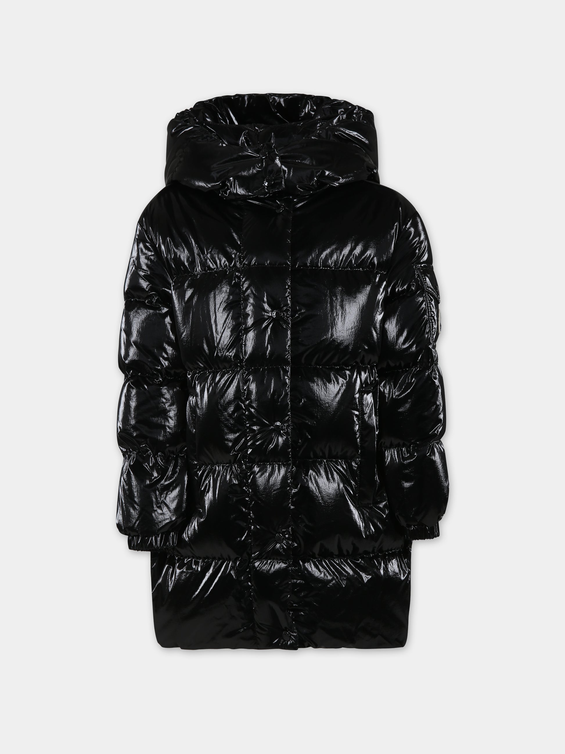 Piumino Amra nero per bambina con logo,Moncler Kids,954 1C00019 596T2 999