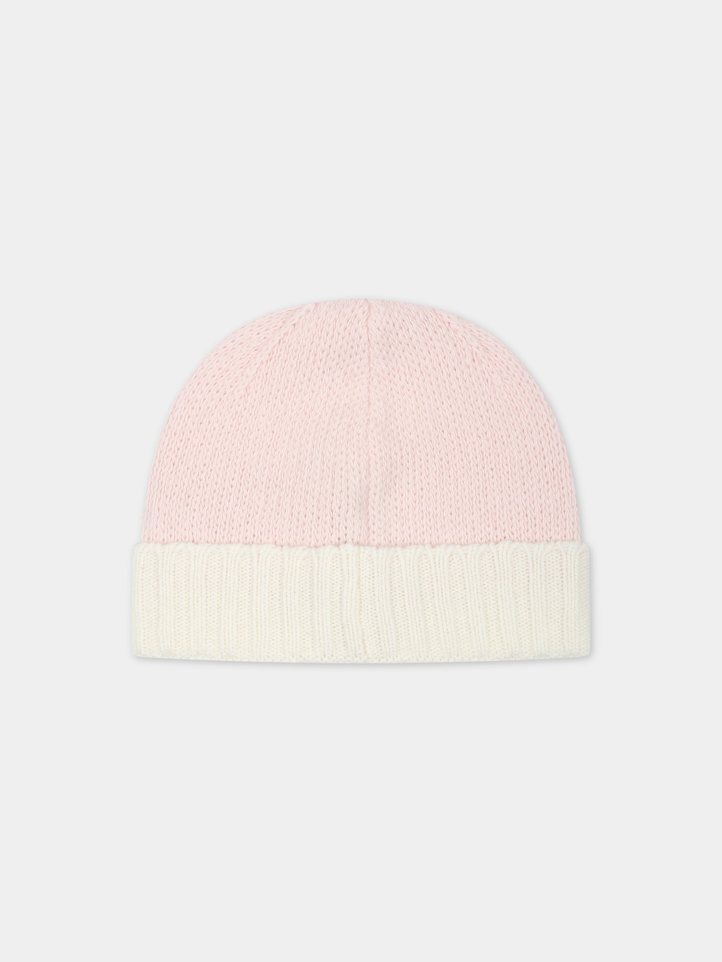 Berretto rosa per neonata con logo,Moncler Kids,951 3B00009 M1241 P50