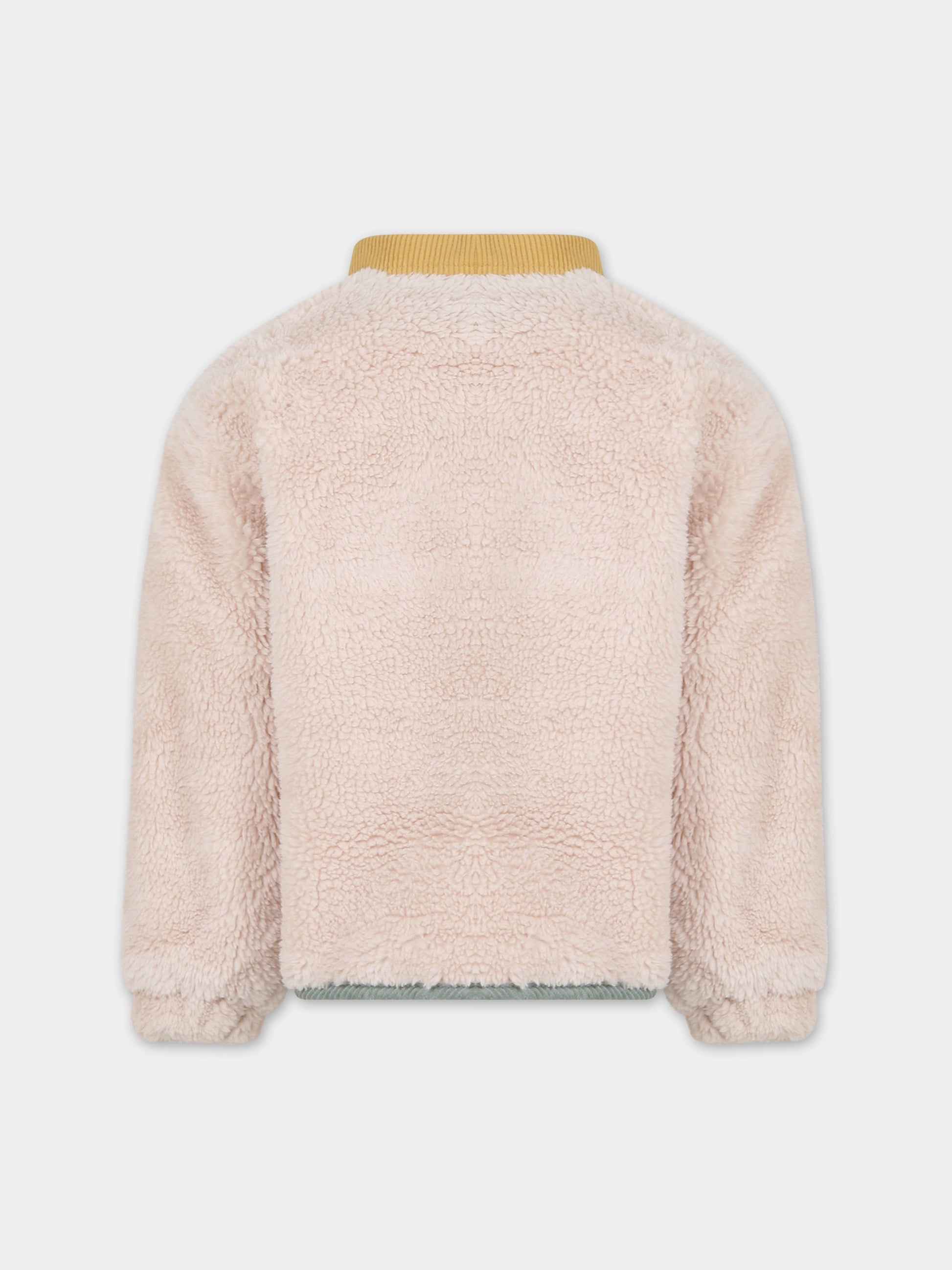 Ecopelliccia avorio per bambini con logo,Bobo Choses,223AC128