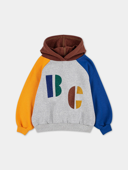 Felpa multicolor per bambino con stampa logo,Bobo Choses,223AC050