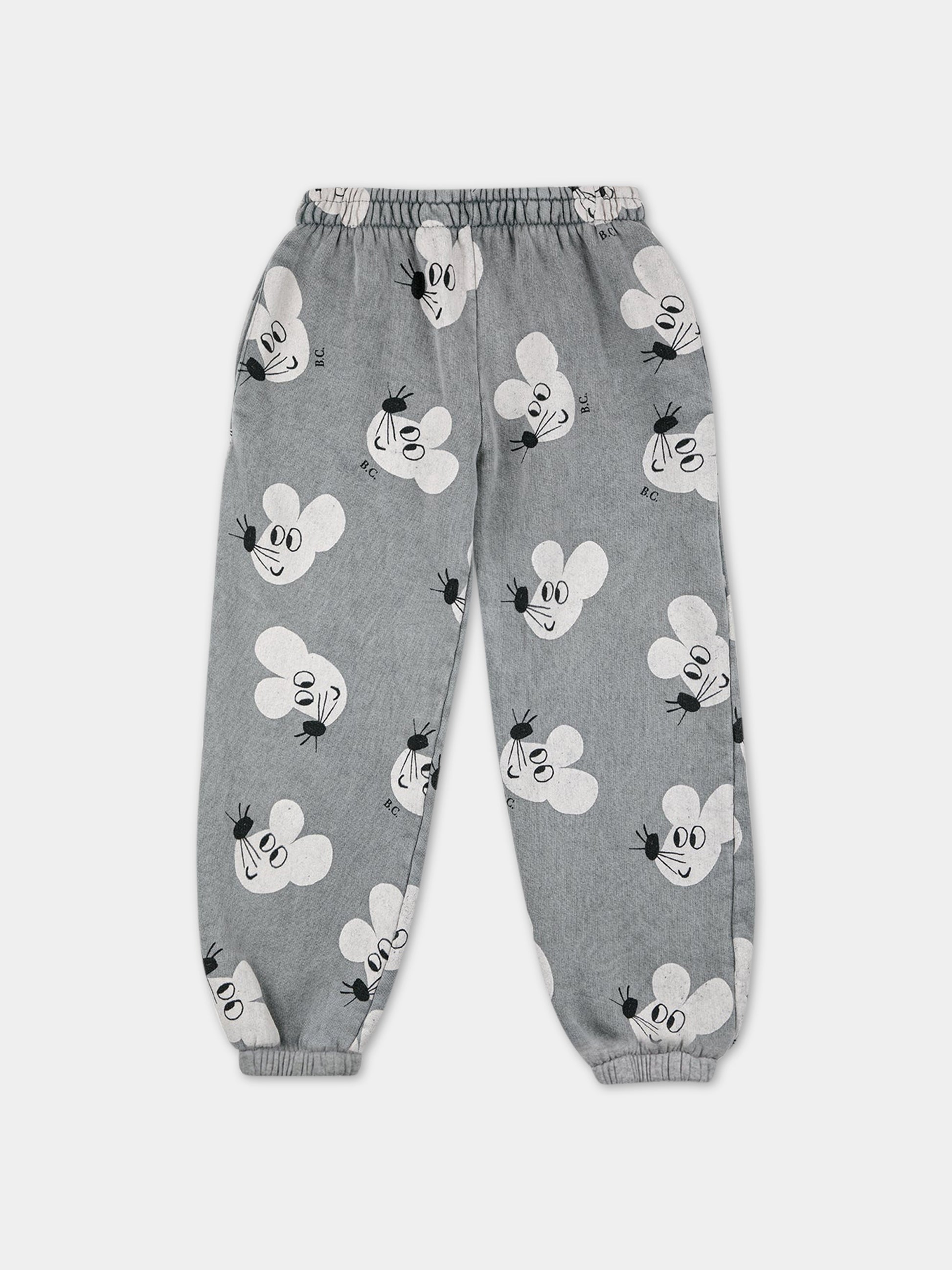 Pantaloni grigi per bambino con stampa topolini,Bobo Choses,223AC068