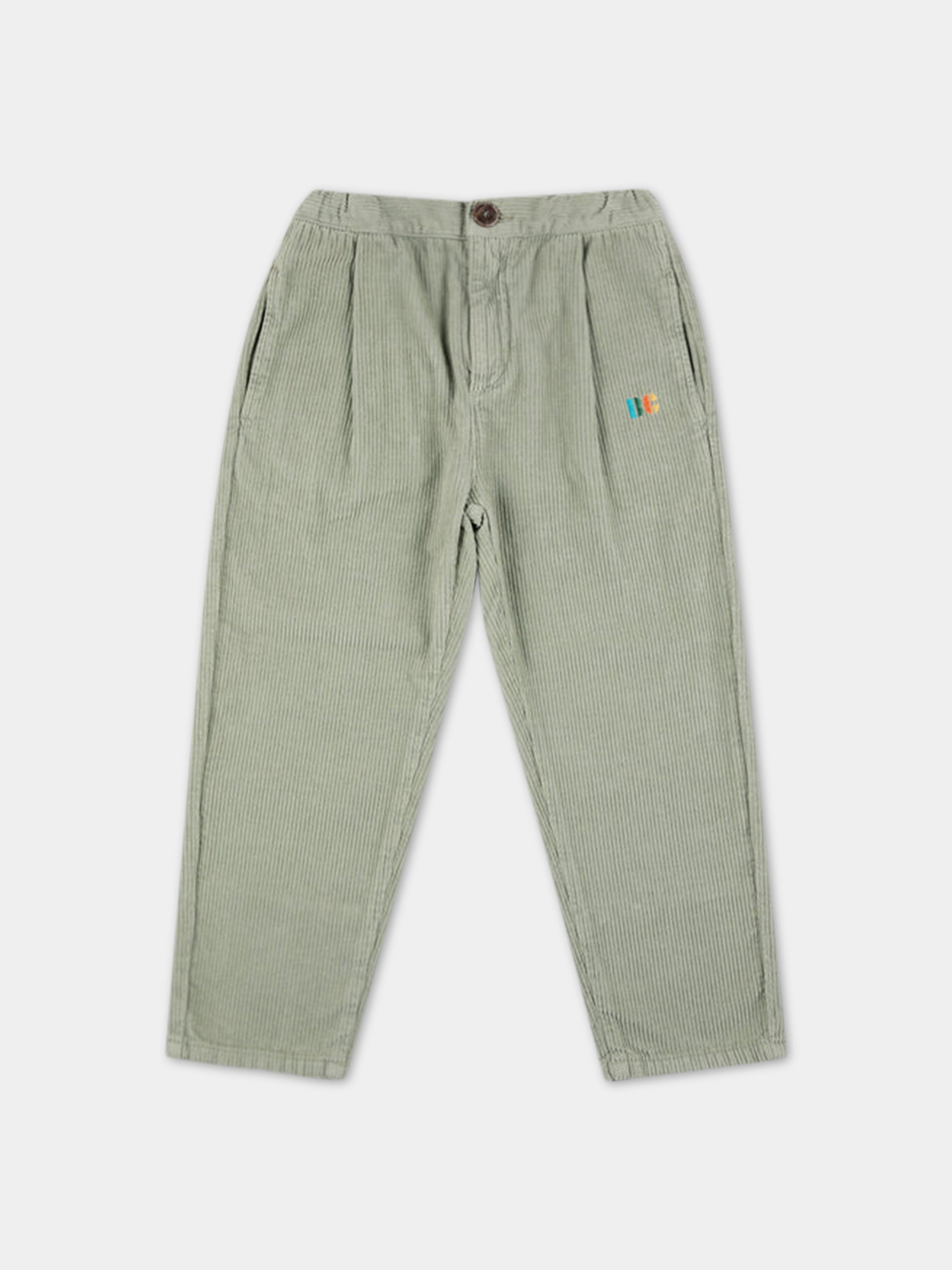 Pantalone verde per bambini con logo,Bobo Choses,223AC079