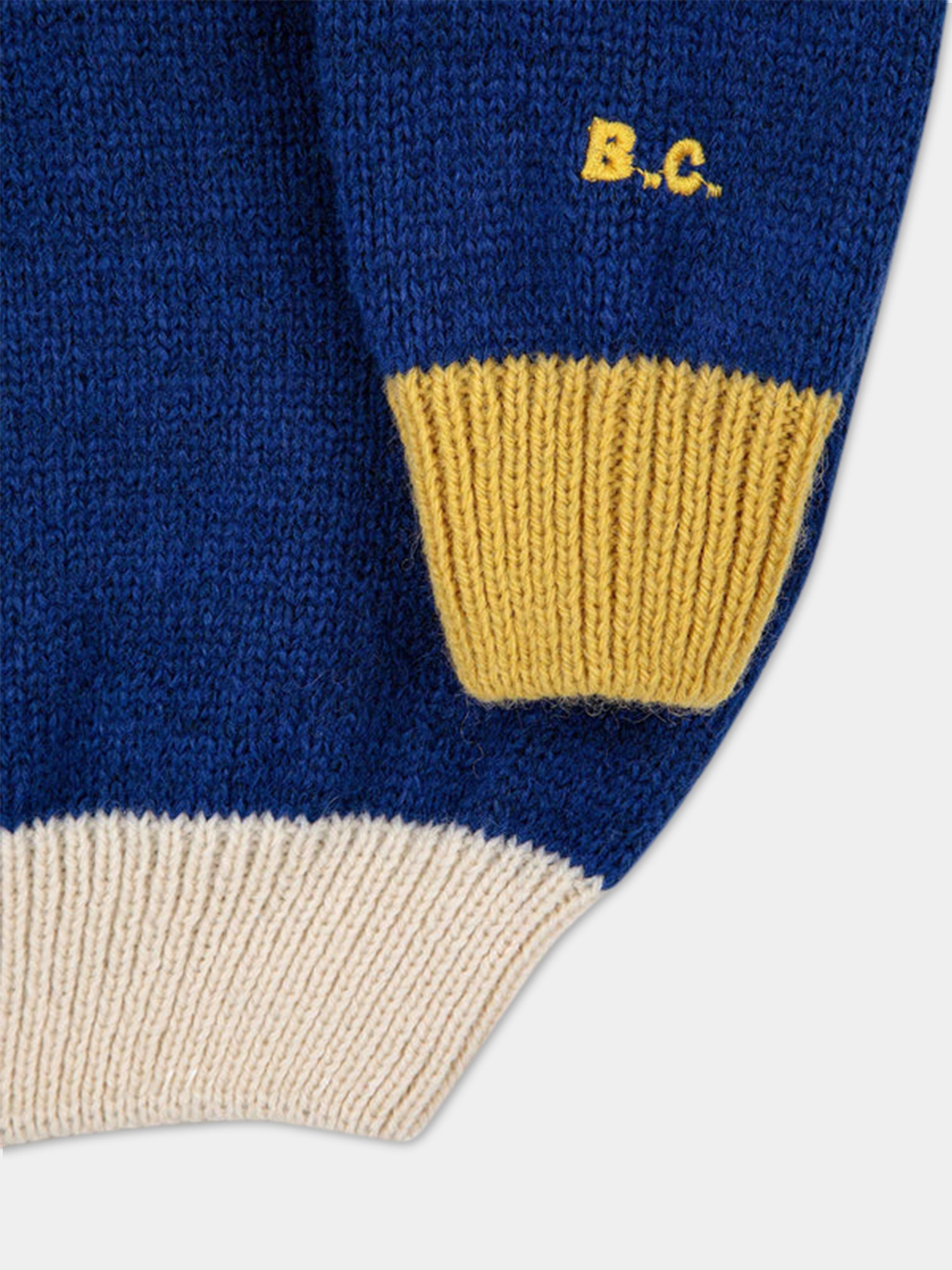 Maglione dolcevita blu per bambino,Bobo Choses,223AC118