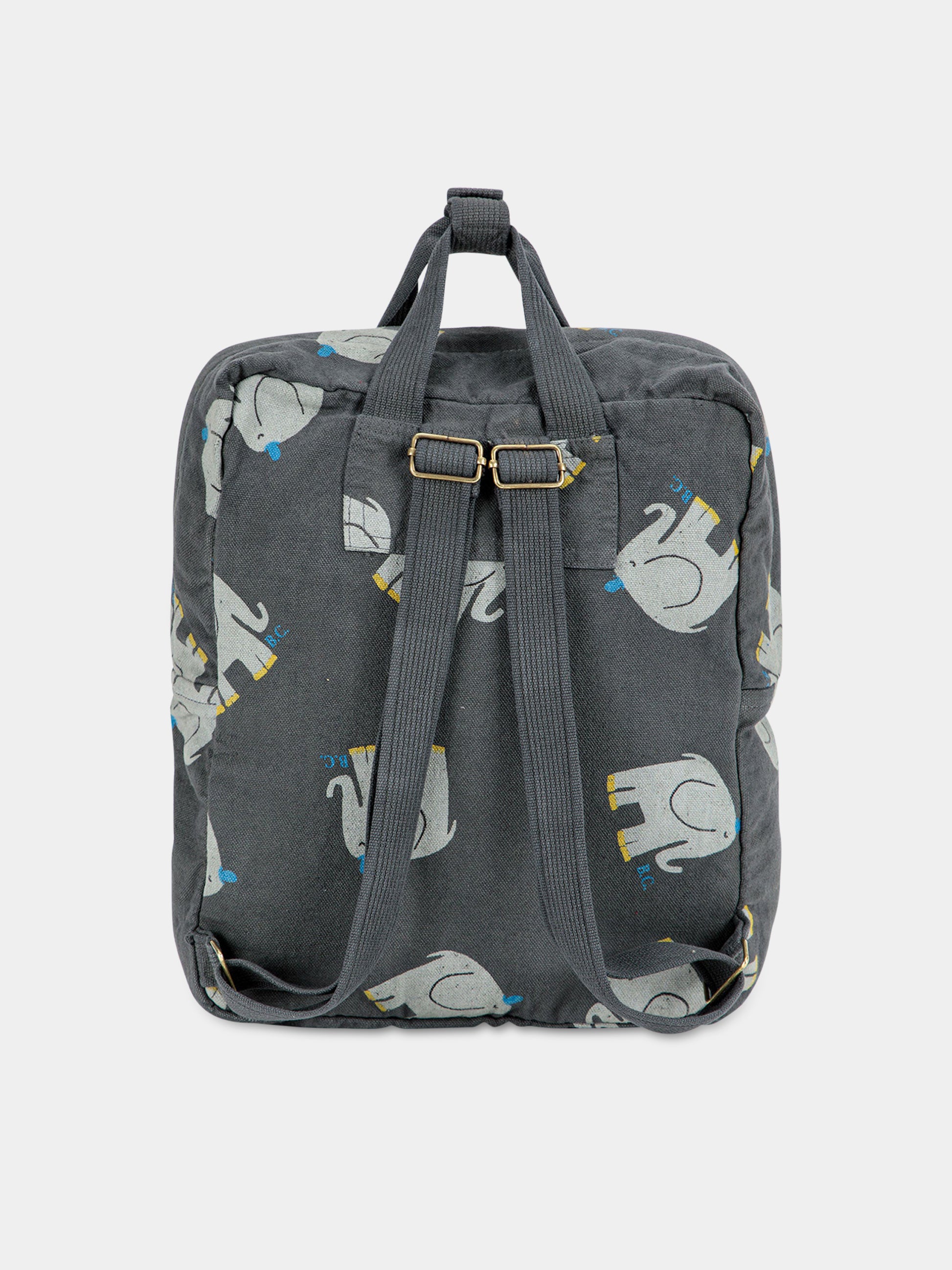 Zaino grigio per bambino con stampa elefanti,Bobo Choses,223AI007