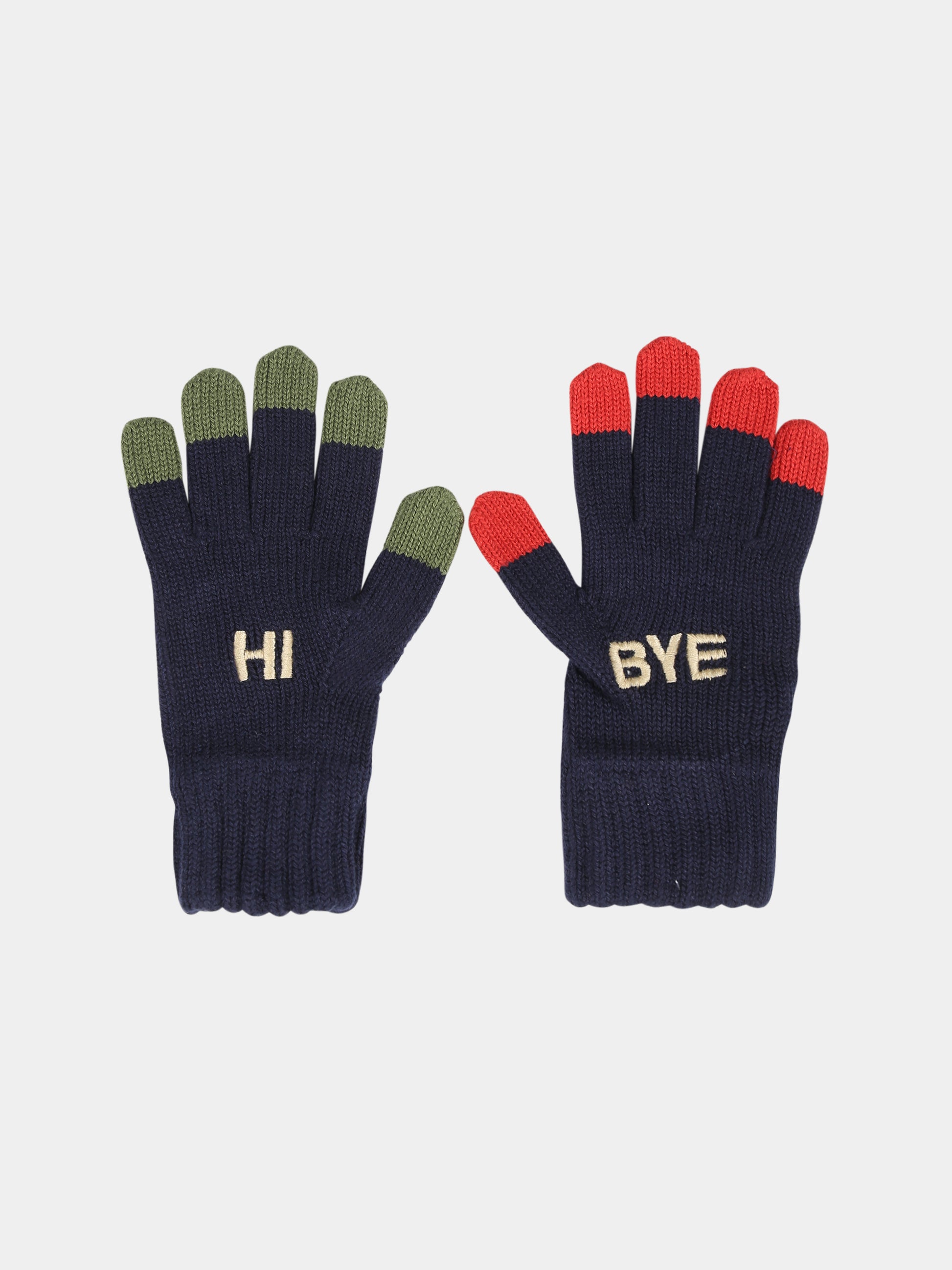 Guanti blu per bambini con logo,Bobo Choses,223AI027