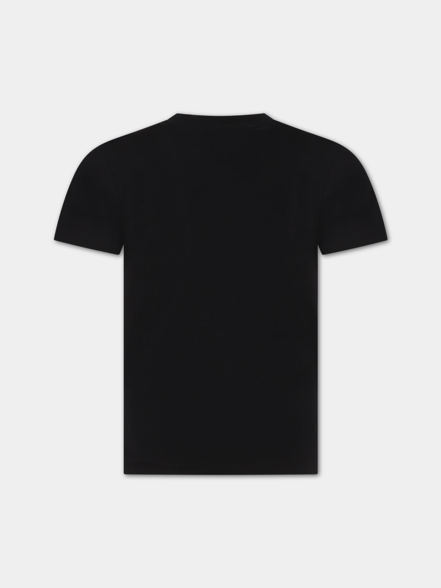 T-shirt nera per bambini con scritta,Dsquared2,DQ2037 D0A2E DQ900