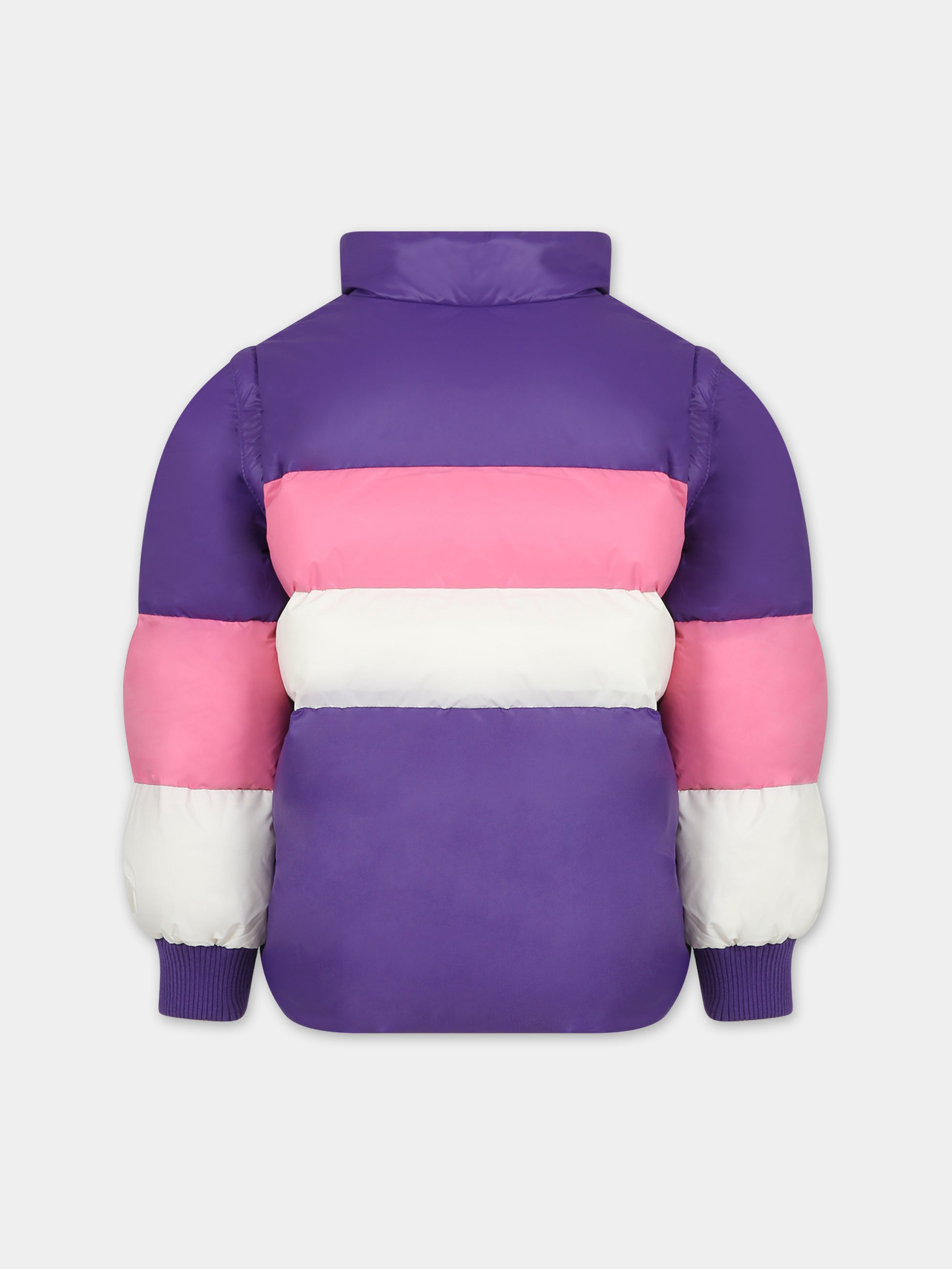 Piumino viola per bambina con logo,Mini Rodini,2371010345