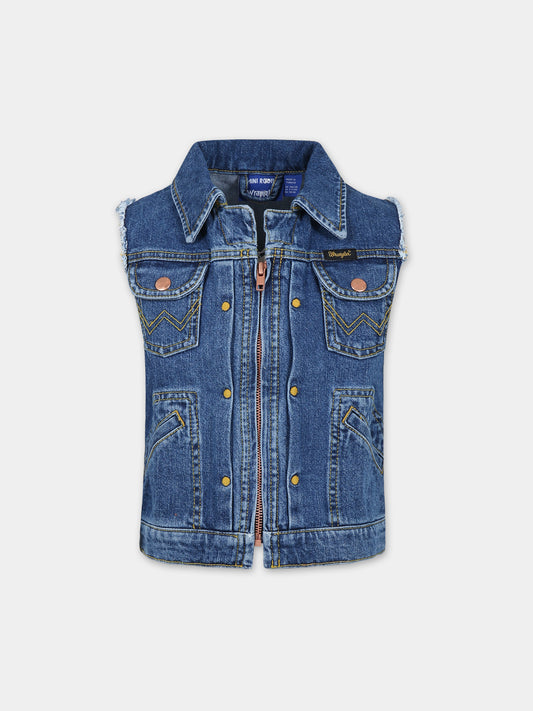 Gilet blu per bambini con colomba della pace,Mini Rodini,2381010360