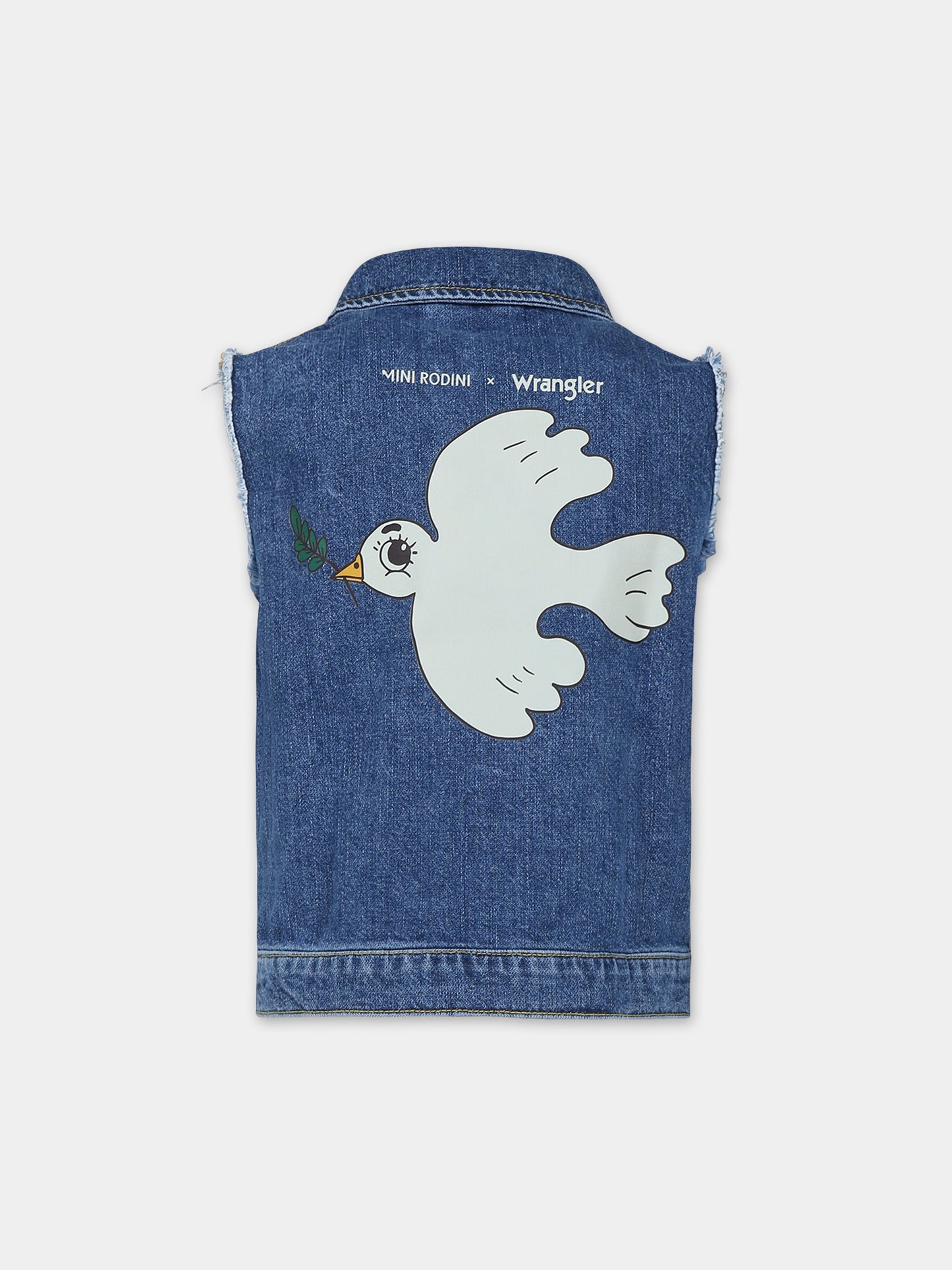 Gilet blu per bambini con colomba della pace,Mini Rodini,2381010360