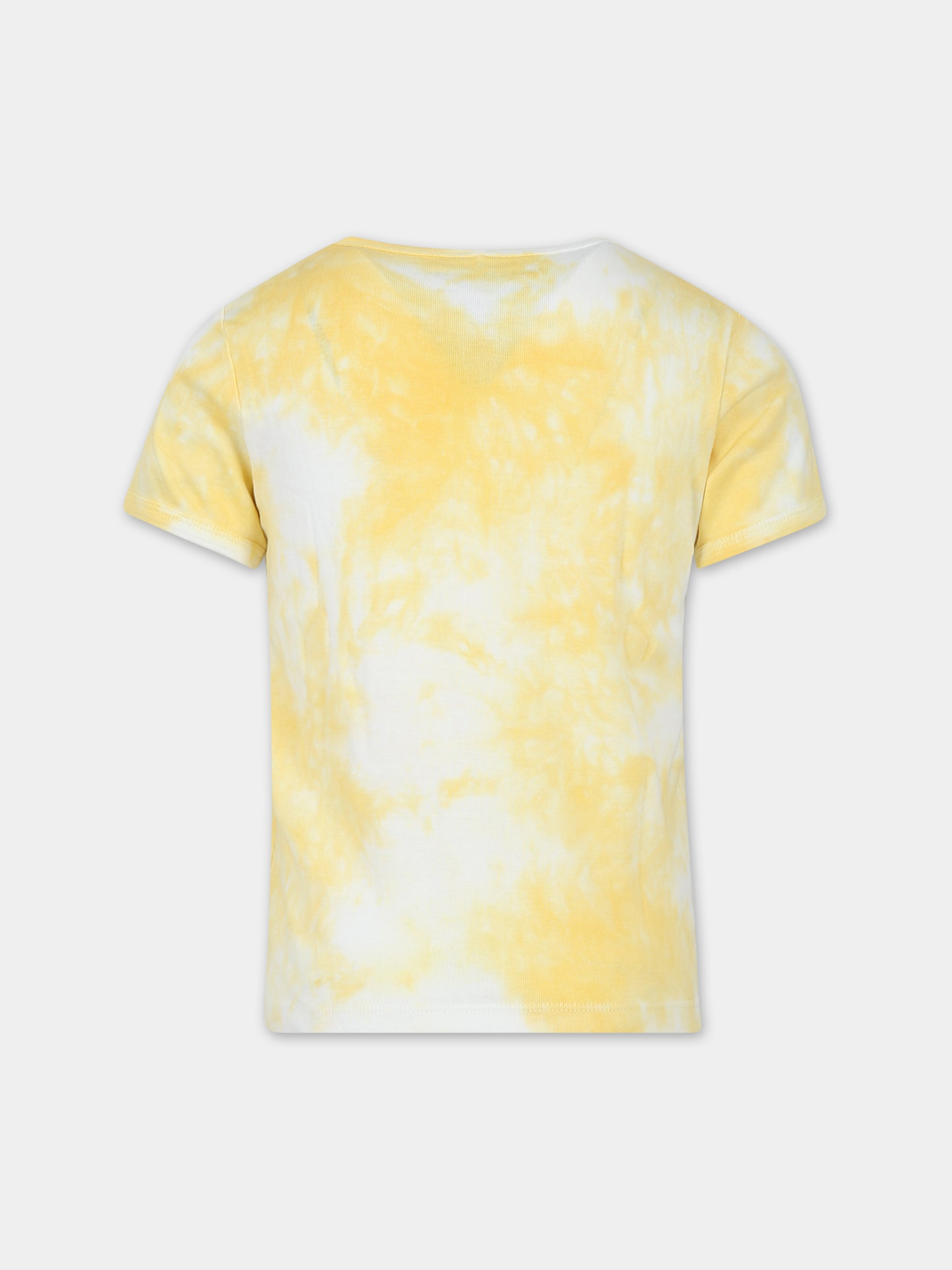 T-shirt gialla per bambini con colomba della pace,Mini Rodini,2382010123