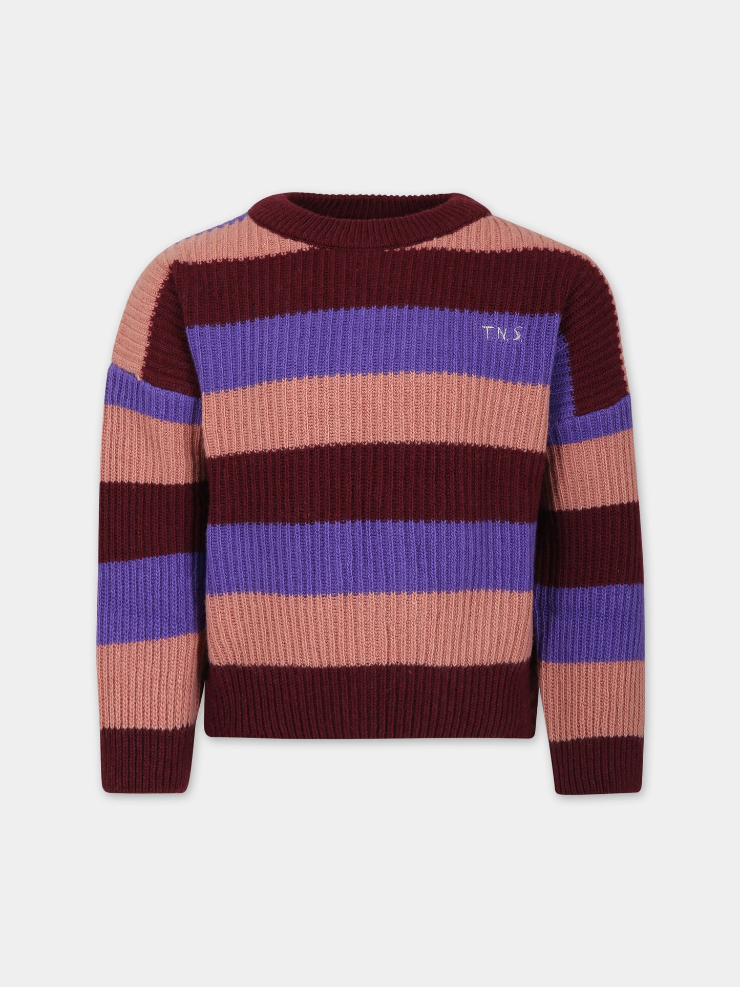 Maglione multicolor per bambina con logo,The New Society,W23KKNJU4R5