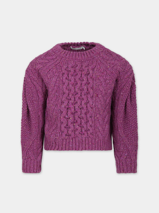 Maglione viola per bambina,The New Society,W23KKNJU8S11