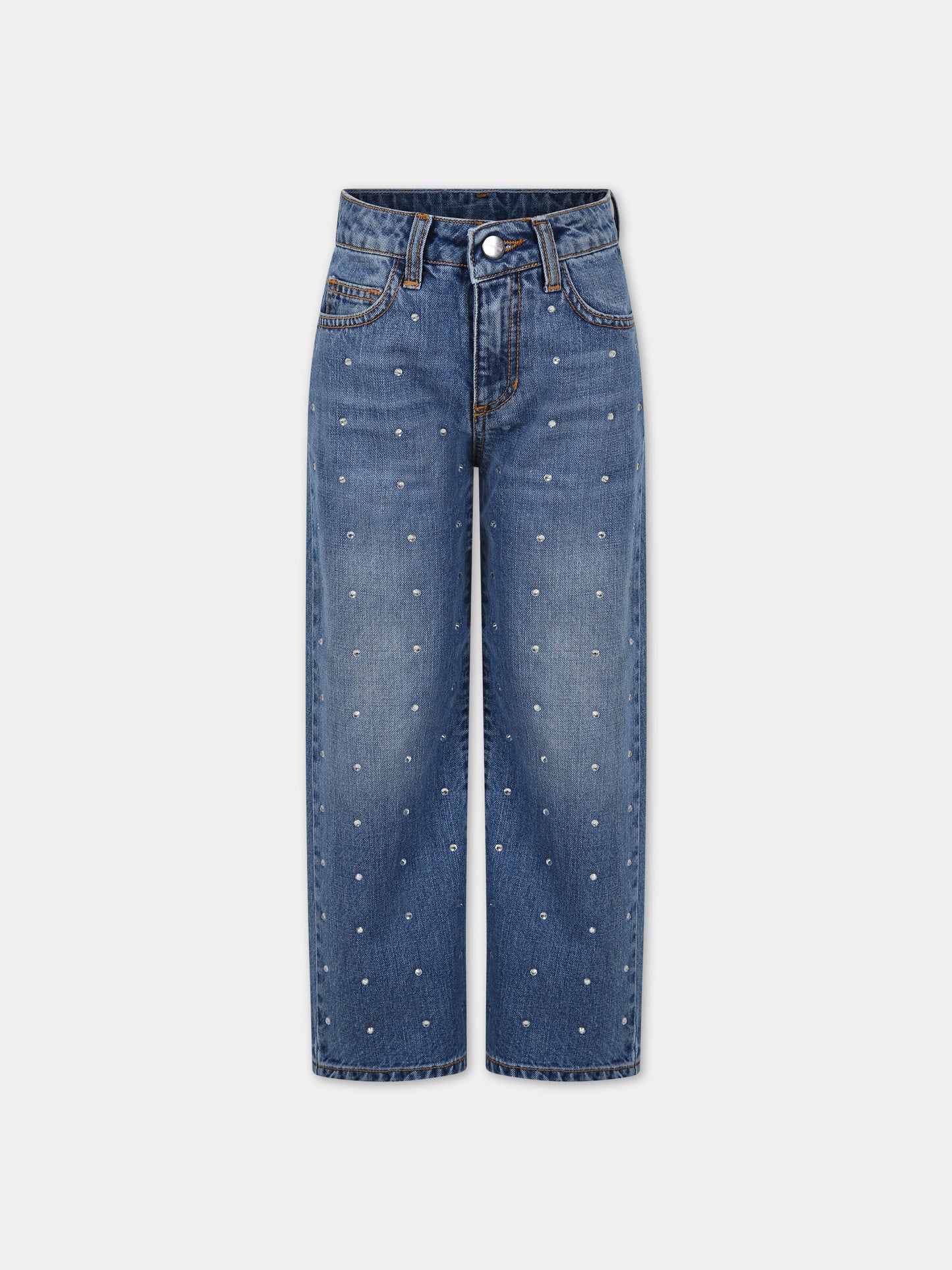 Jeans per bambina con strass,Barrow,F3BKJGDP048 126