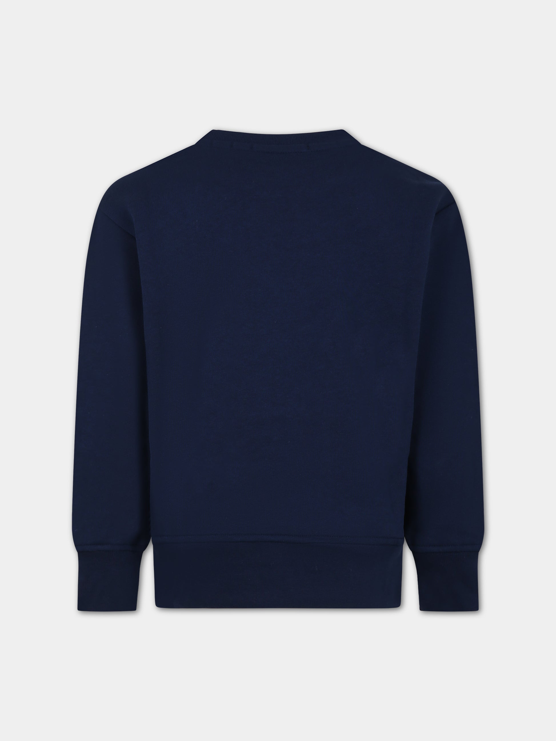 Felpa blu per bambini con logo,Msgm Kids,F3MSJUSW022 060