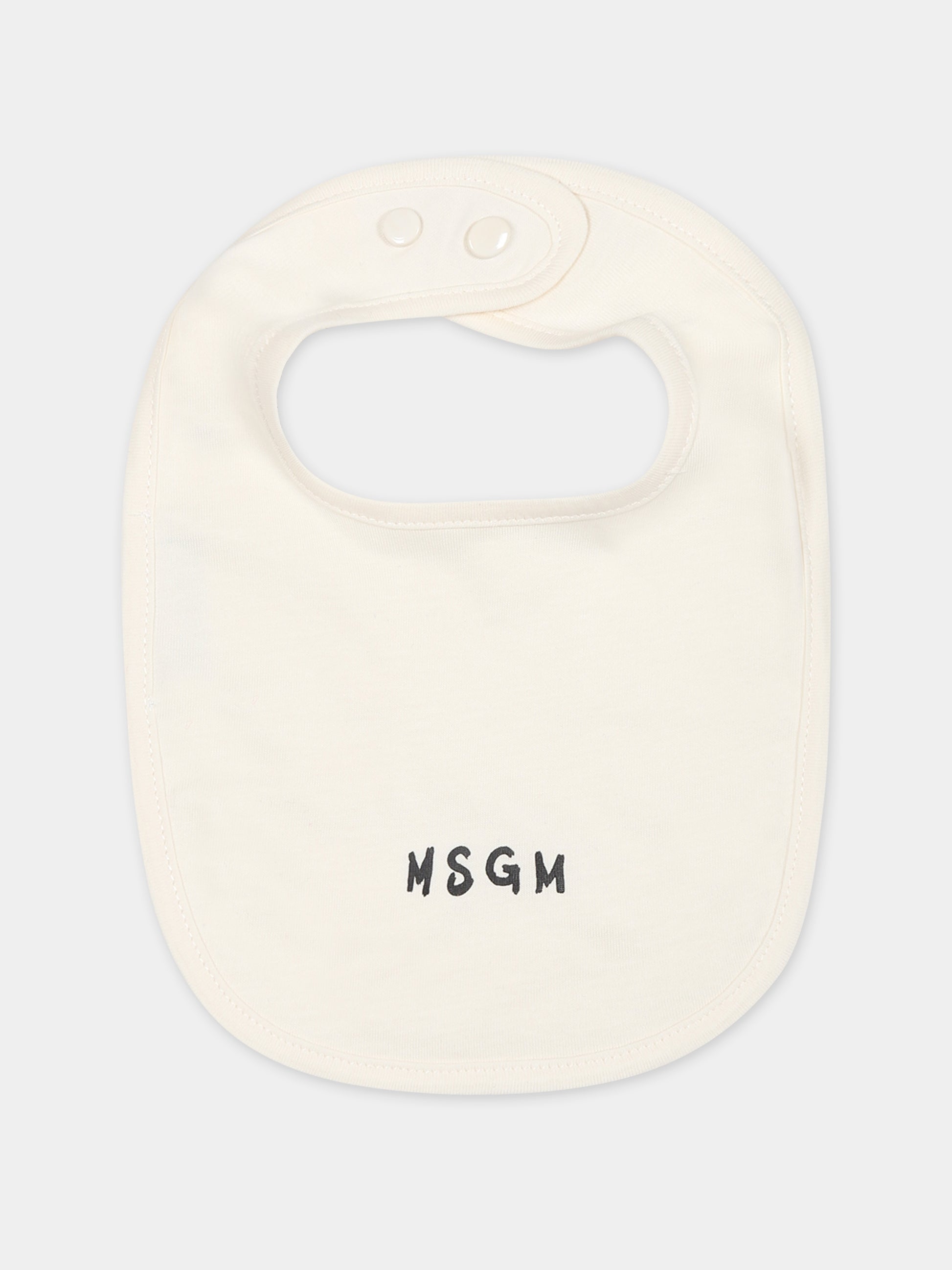 Set avorio per neonati con logo,Msgm Kids,F3MSUBRS035 013