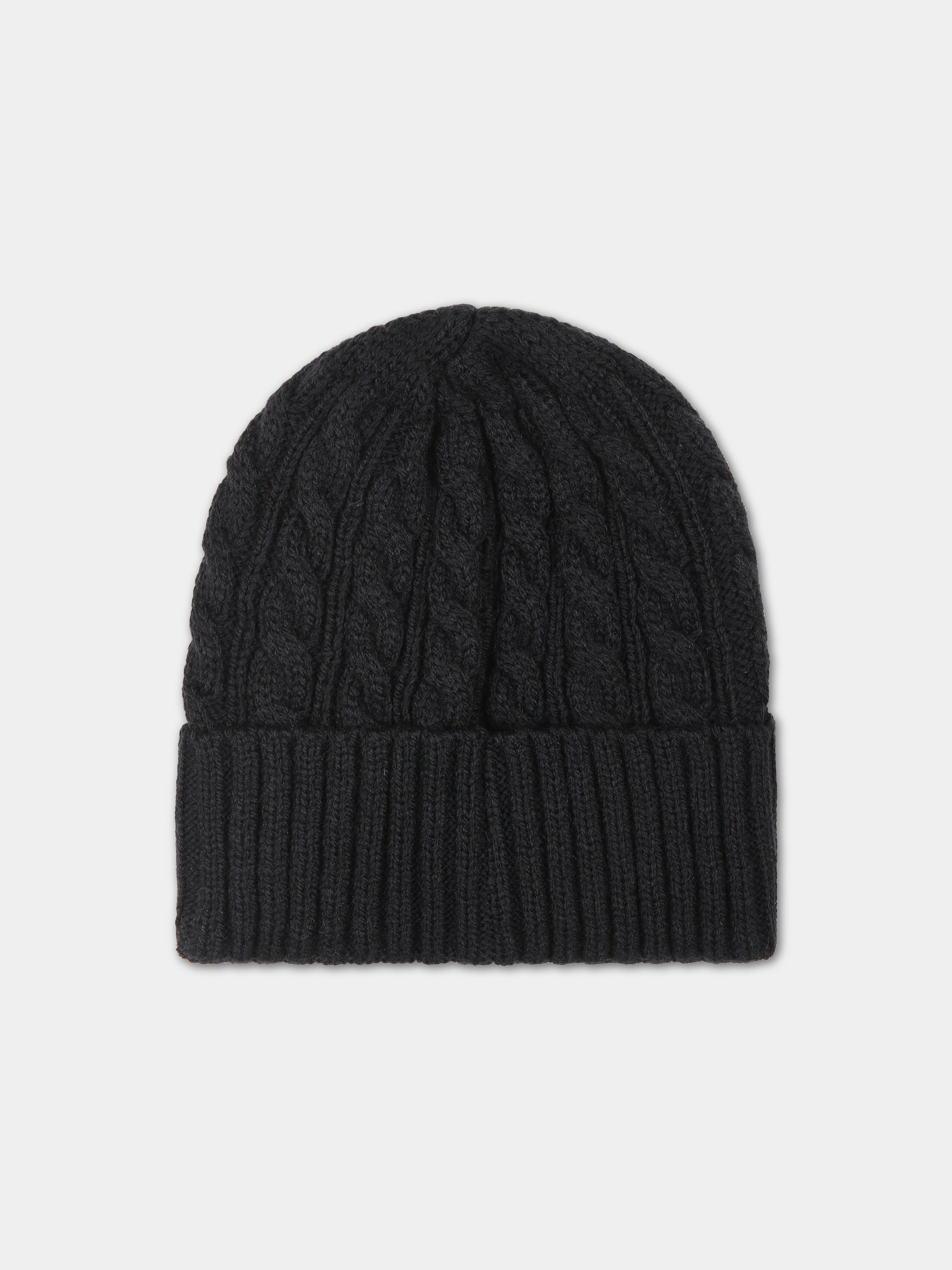 Berretto nero per bambini con logo,Msgm Kids,F3MSJUHT057 110