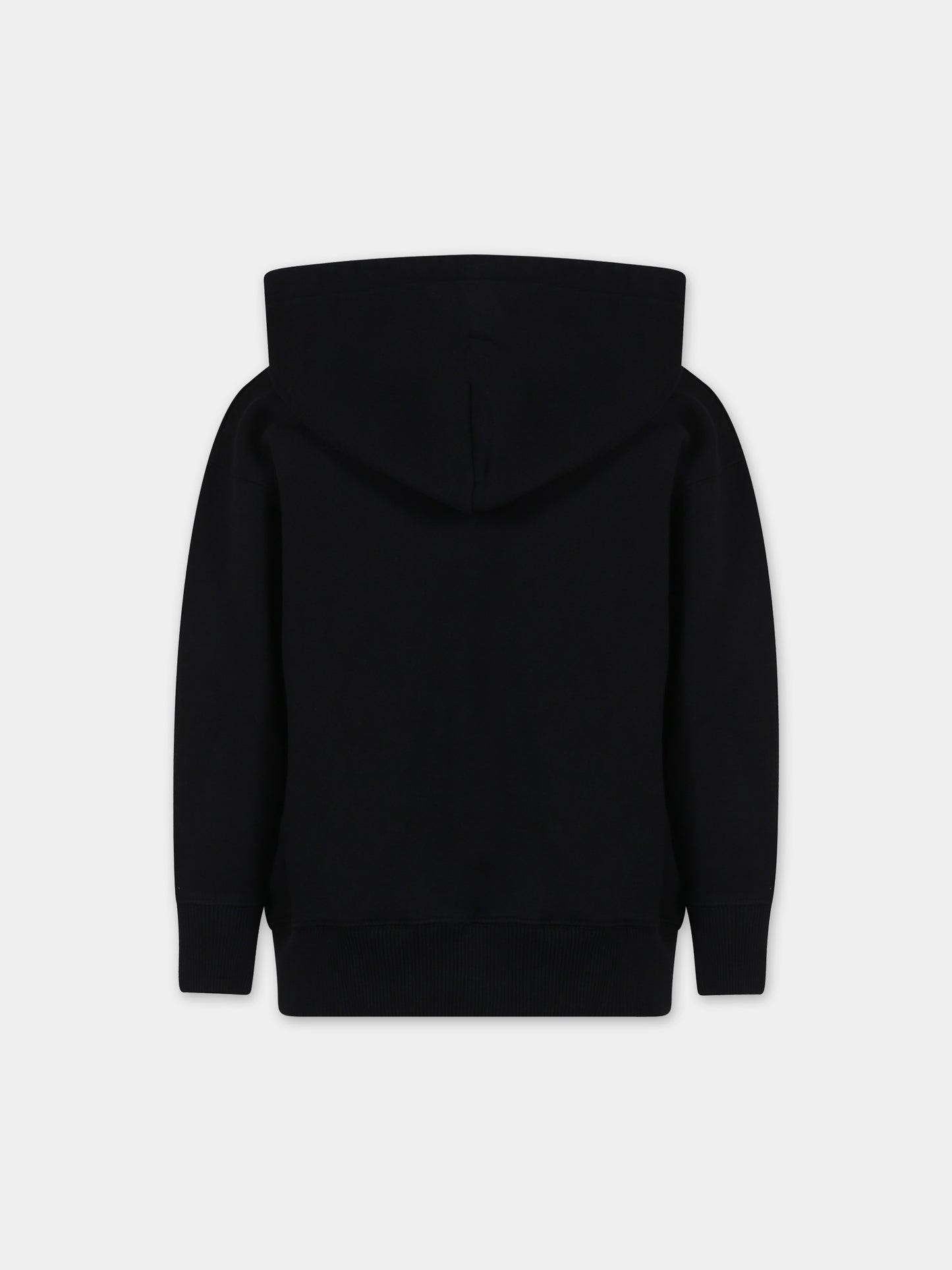 Felpa nera per bambino con logo,Off White,OBBE001F23FLE0021001