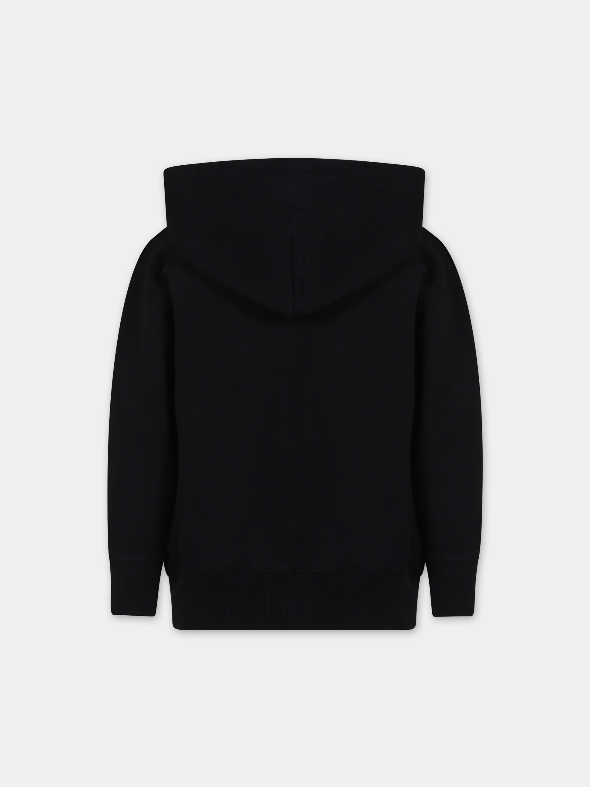 Felpa nera per bambino con logo,Off White,OBBE001F23FLE0021001