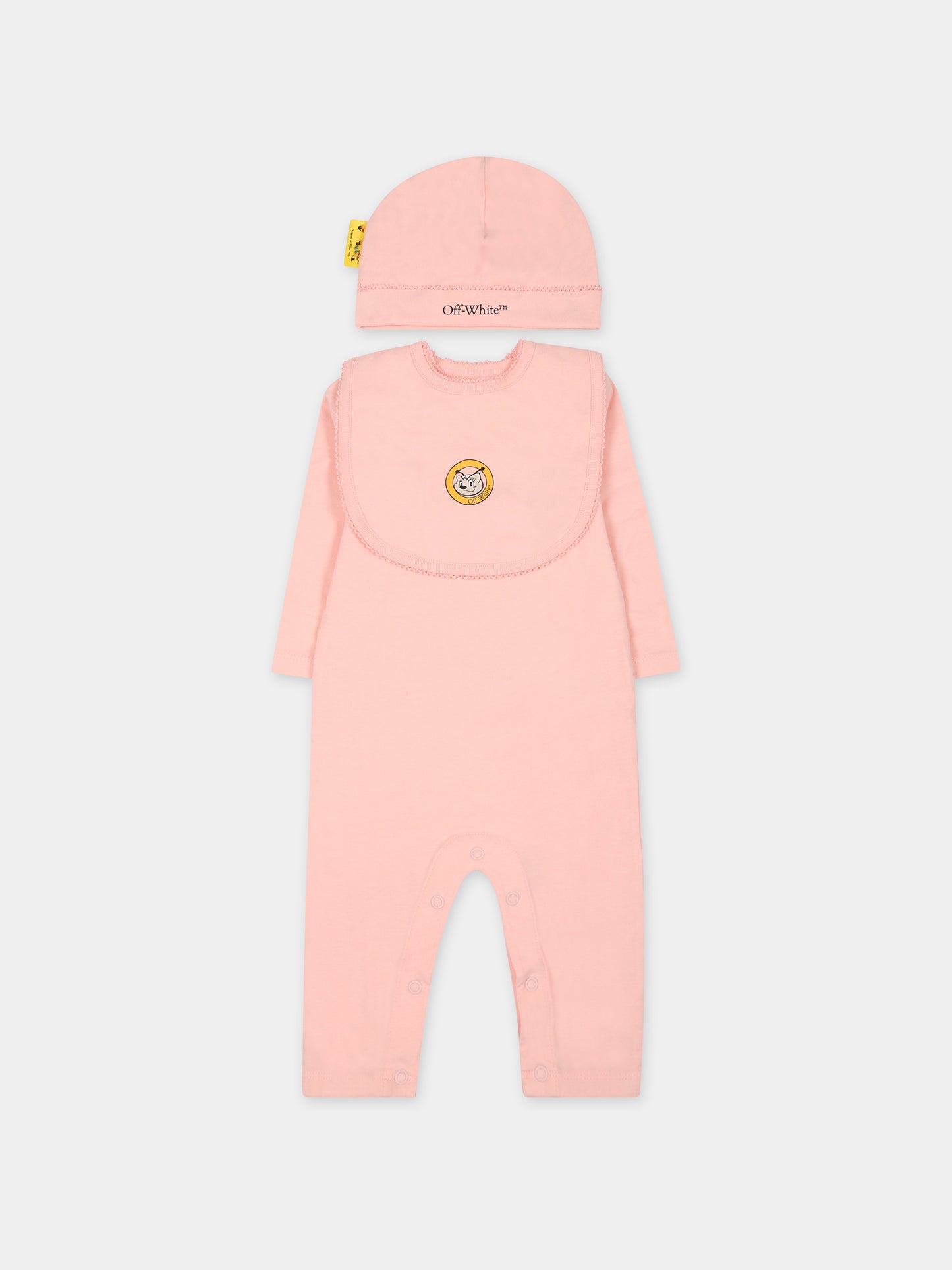 Set rosa per neonata,Off White,OG2X007F23JER0013010