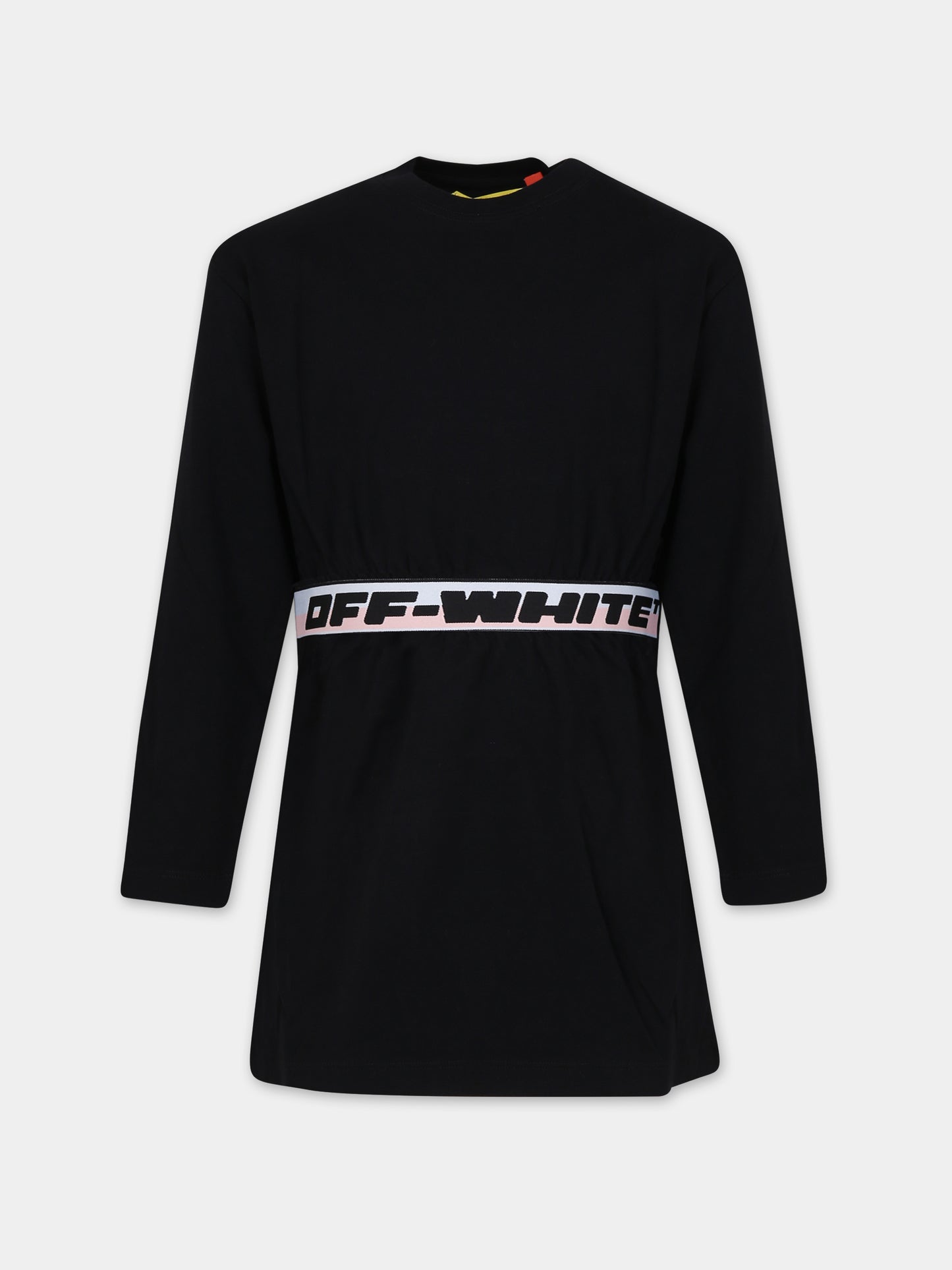 Vestito nero per bambina,Off White,OGDB028F23JER0011010