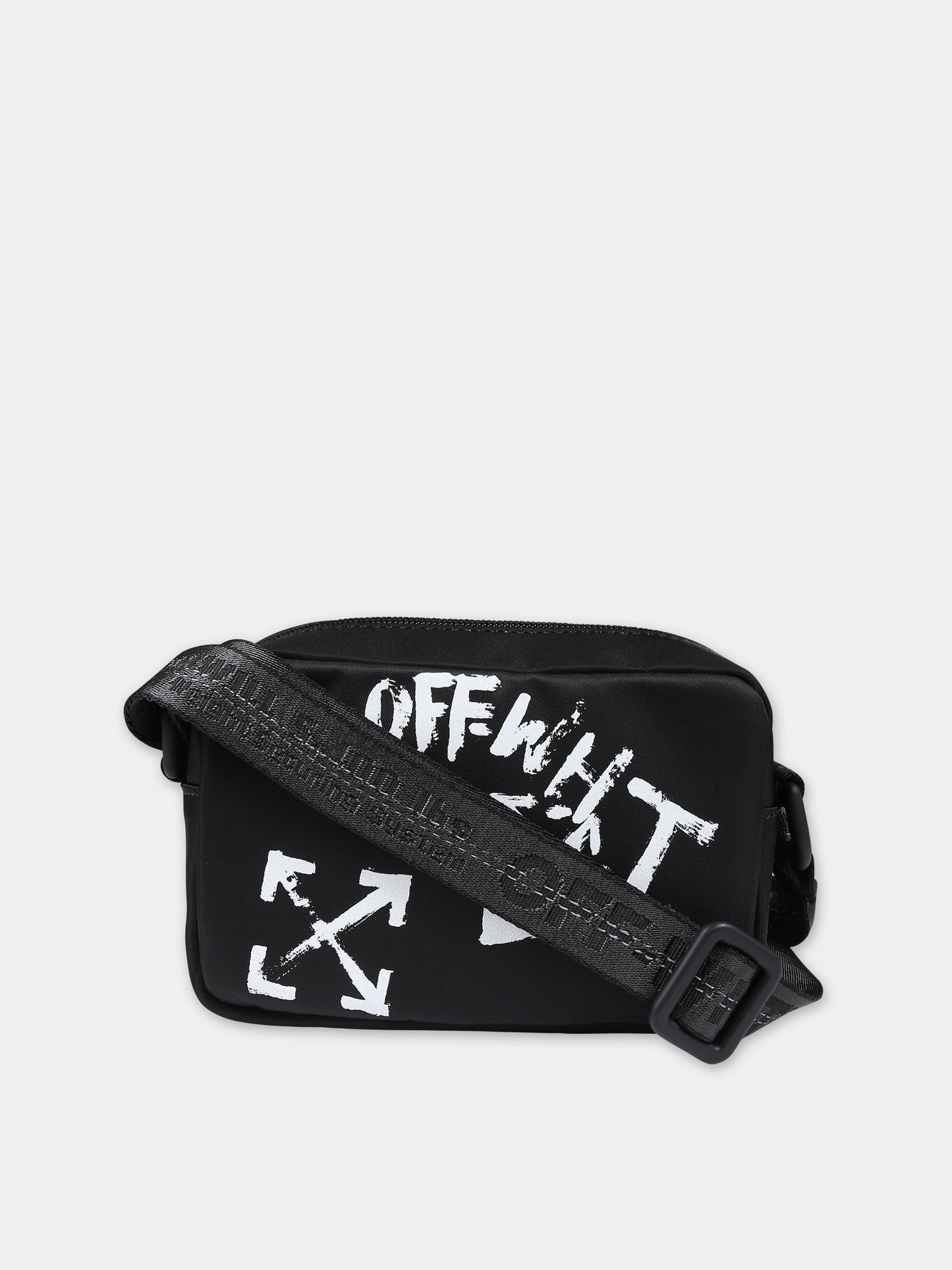 Borsa nera per bambina con logo,Off White,OGNX002F23FAB0011010