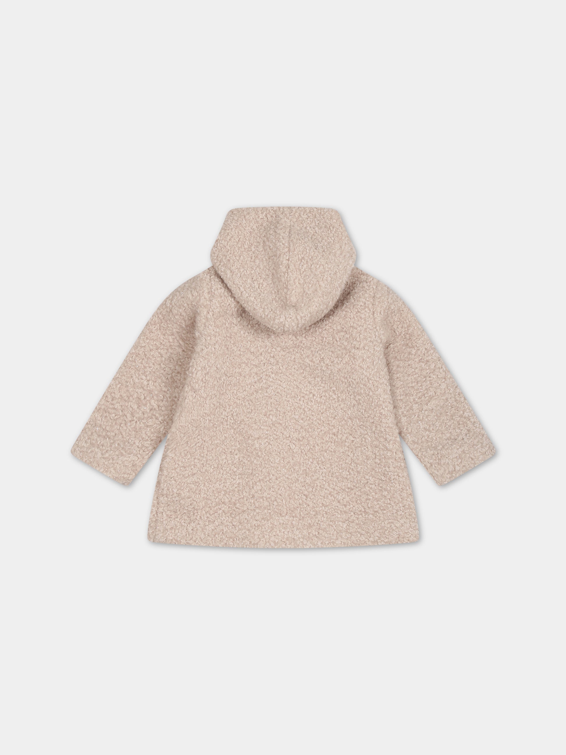 Ecopelliccia beige per neonata,Caffe' D'orzo,ZT2010 U0092 108