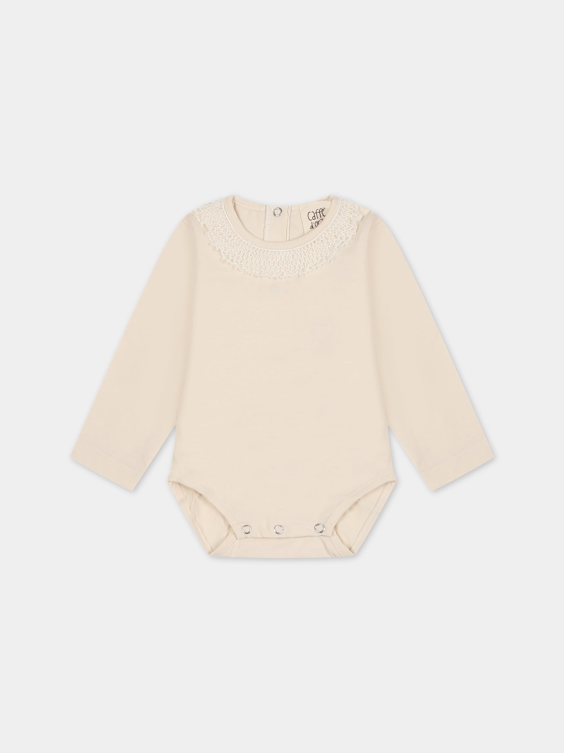 Body avorio per neonata con rouche,Caffe' D'orzo,ZT8010 J0269 106