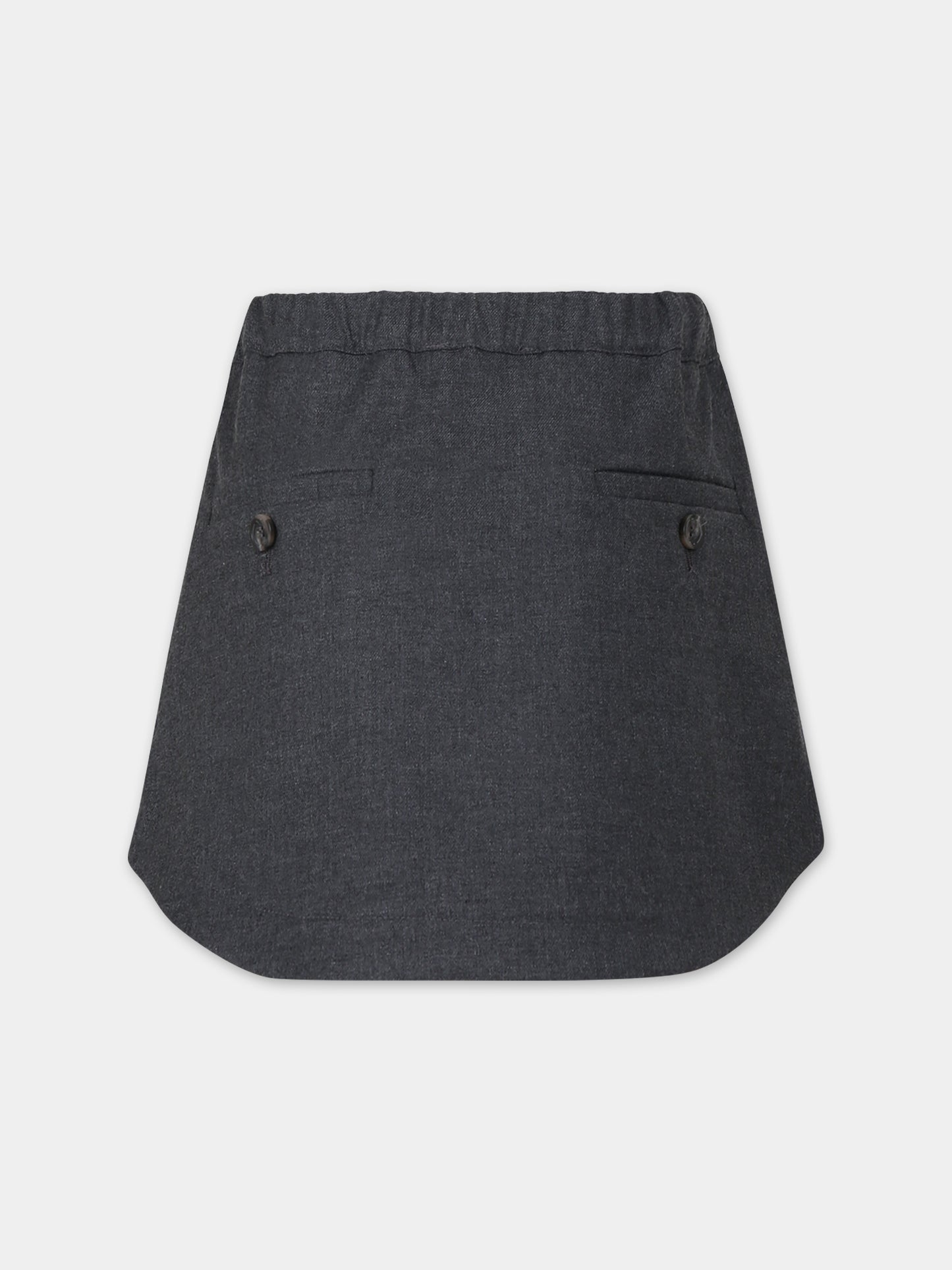 Gonna grigia per bambina,Douuod Kids,DT7A01 I0111 811