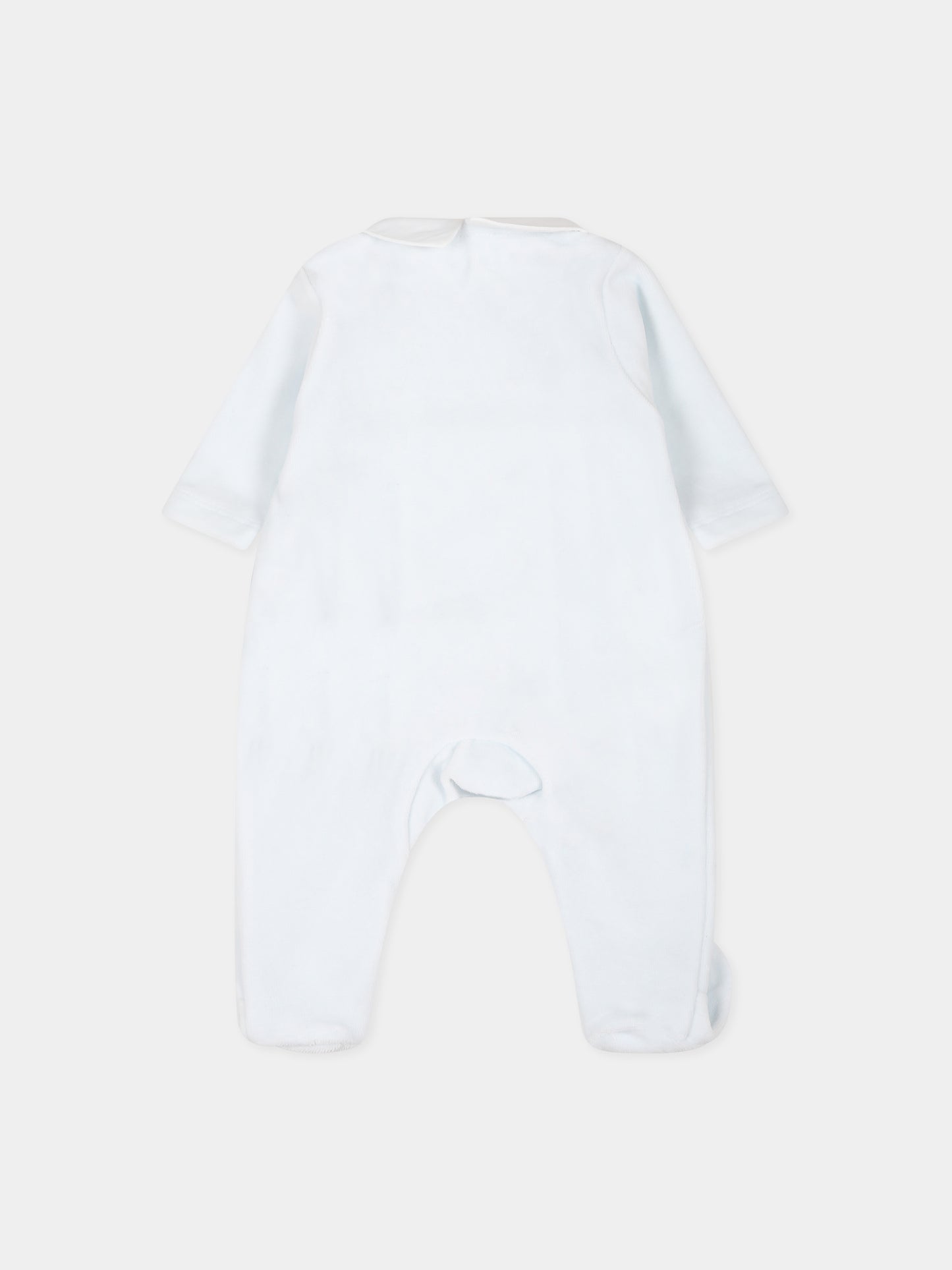 Tutina celeste per neonato con logo,Tartine Et Chocolat,TX54070-41