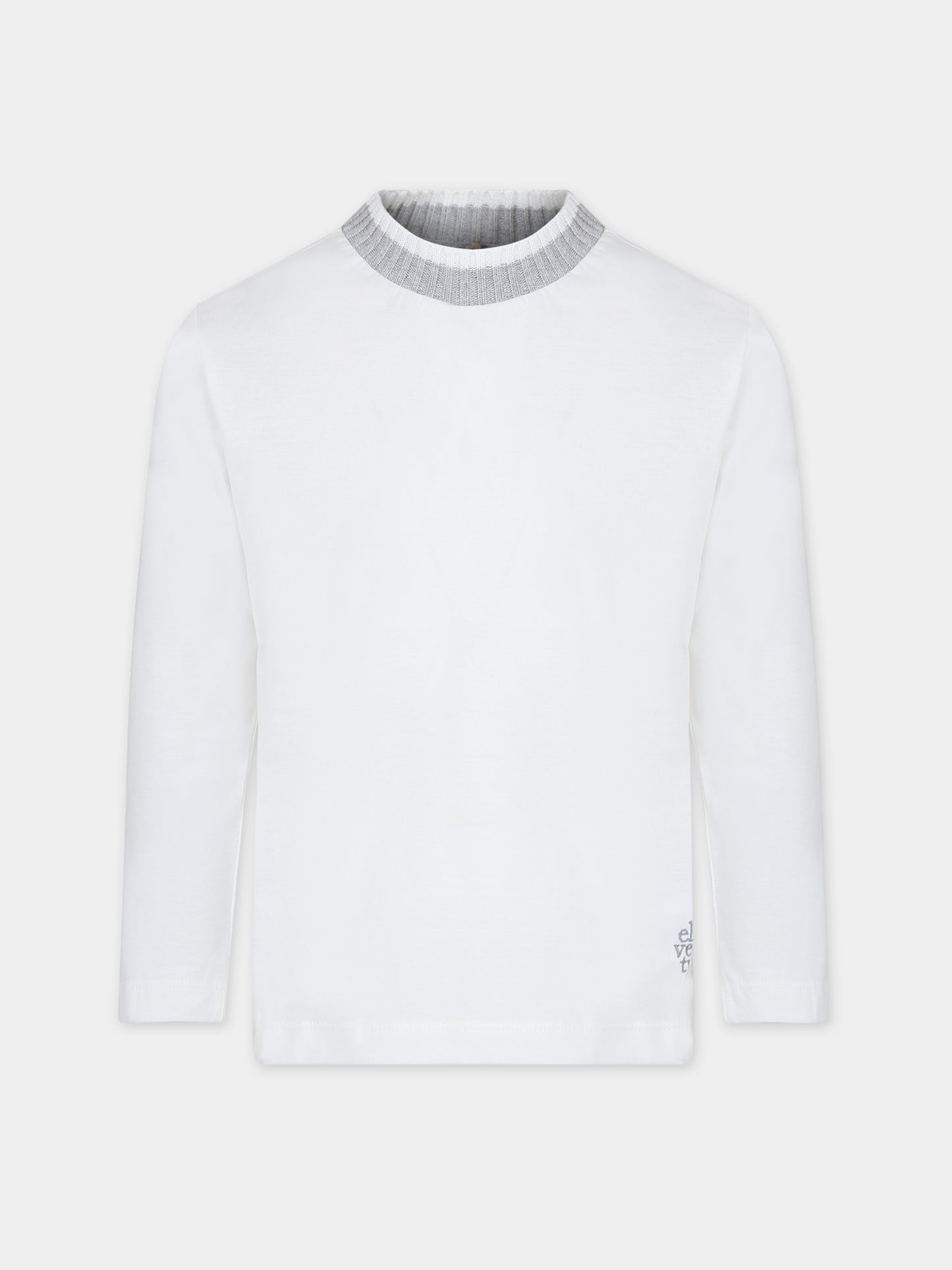 T-shirt bianca per bambino,Eleventy,ET8P10 Z1681 101GR