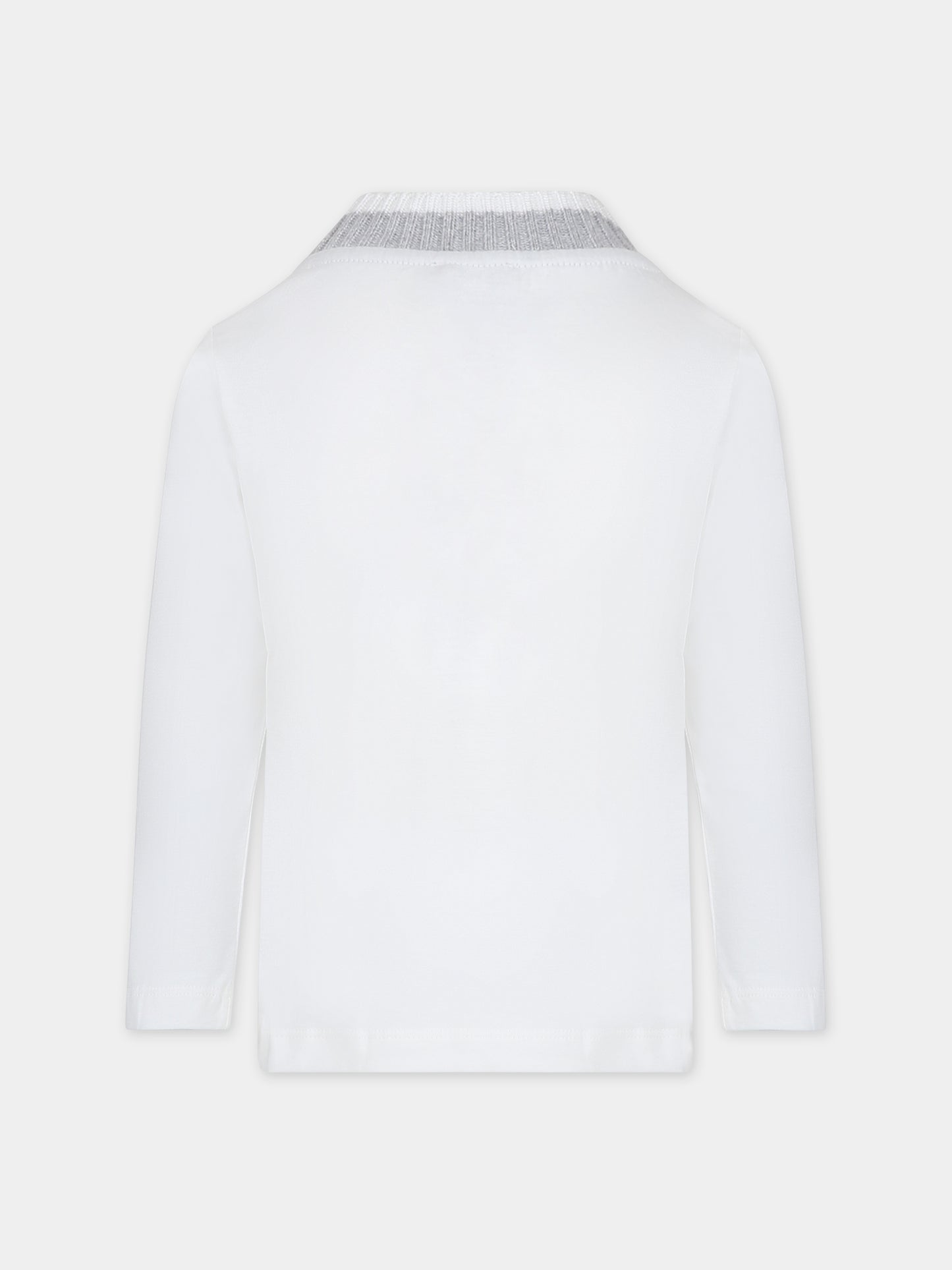 T-shirt bianca per bambino,Eleventy,ET8P10 Z1681 101GR