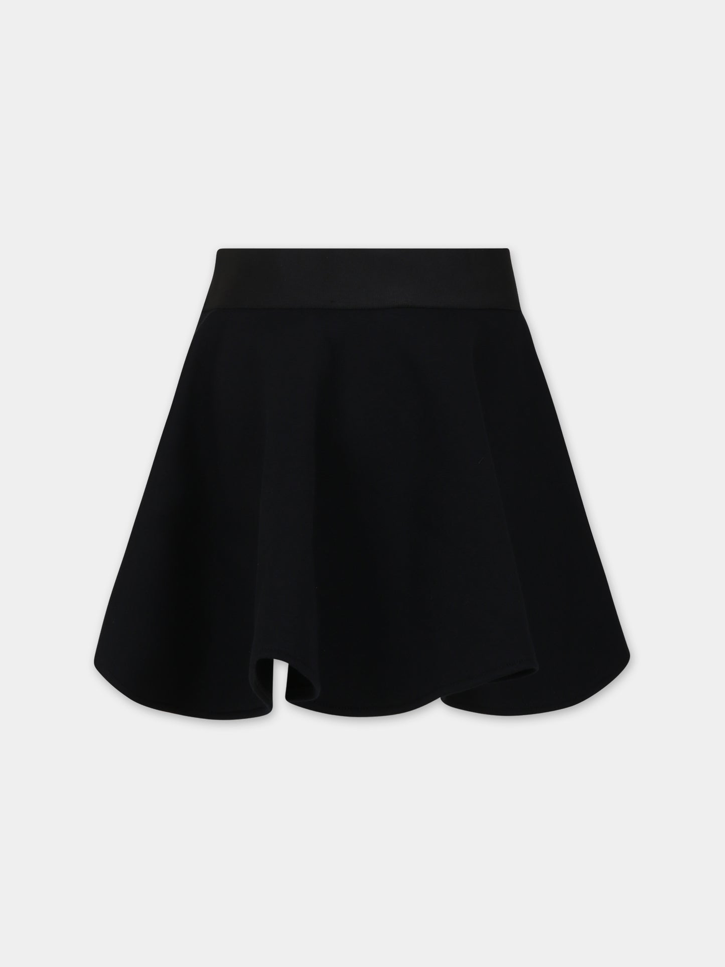 Gonna nera per bambina con logo,Dolce & Gabbana Kids,L54I67 G7KN7 N0000