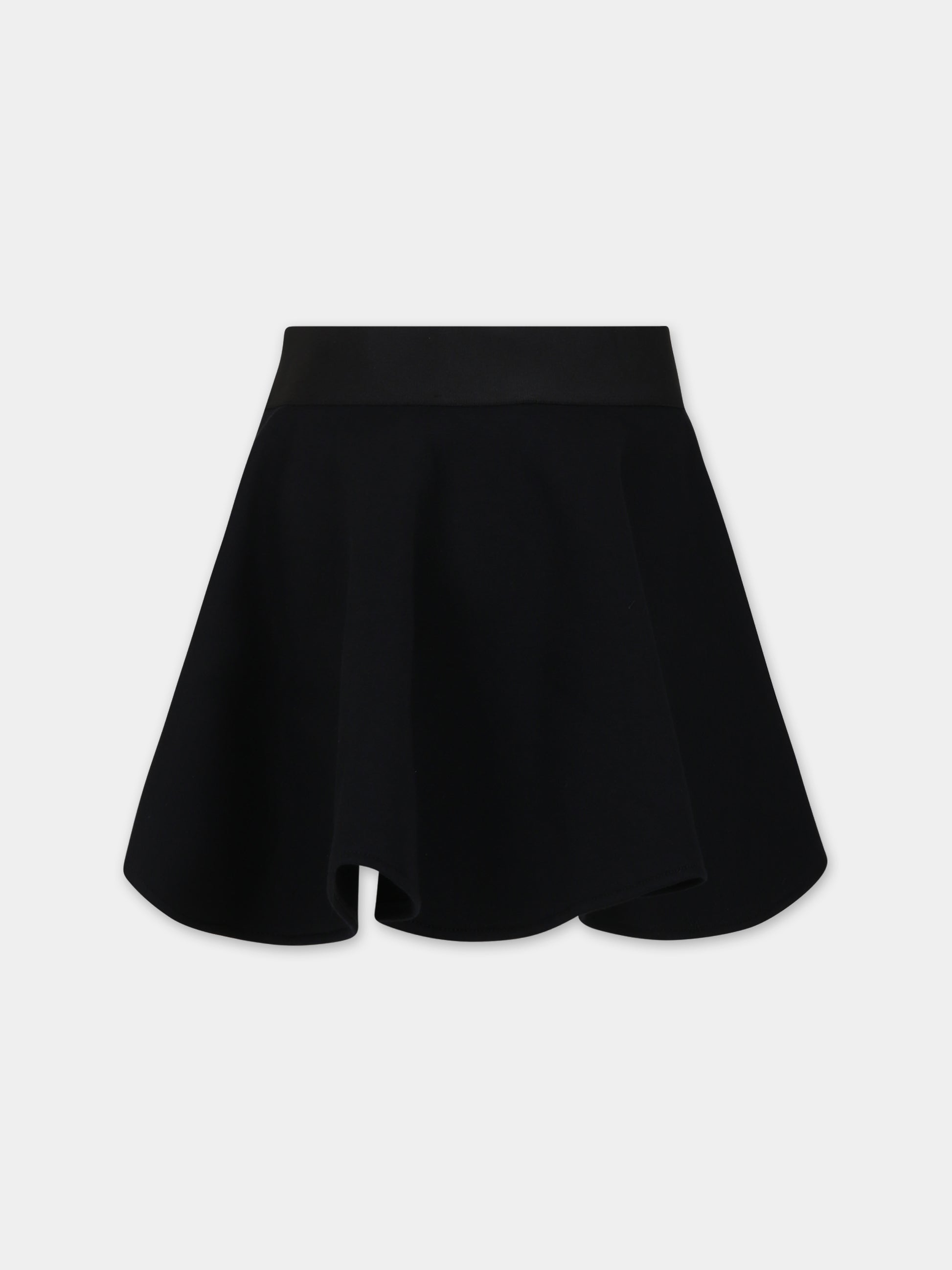 Gonna nera per bambina con logo,Dolce & Gabbana Kids,L54I67 G7KN7 N0000