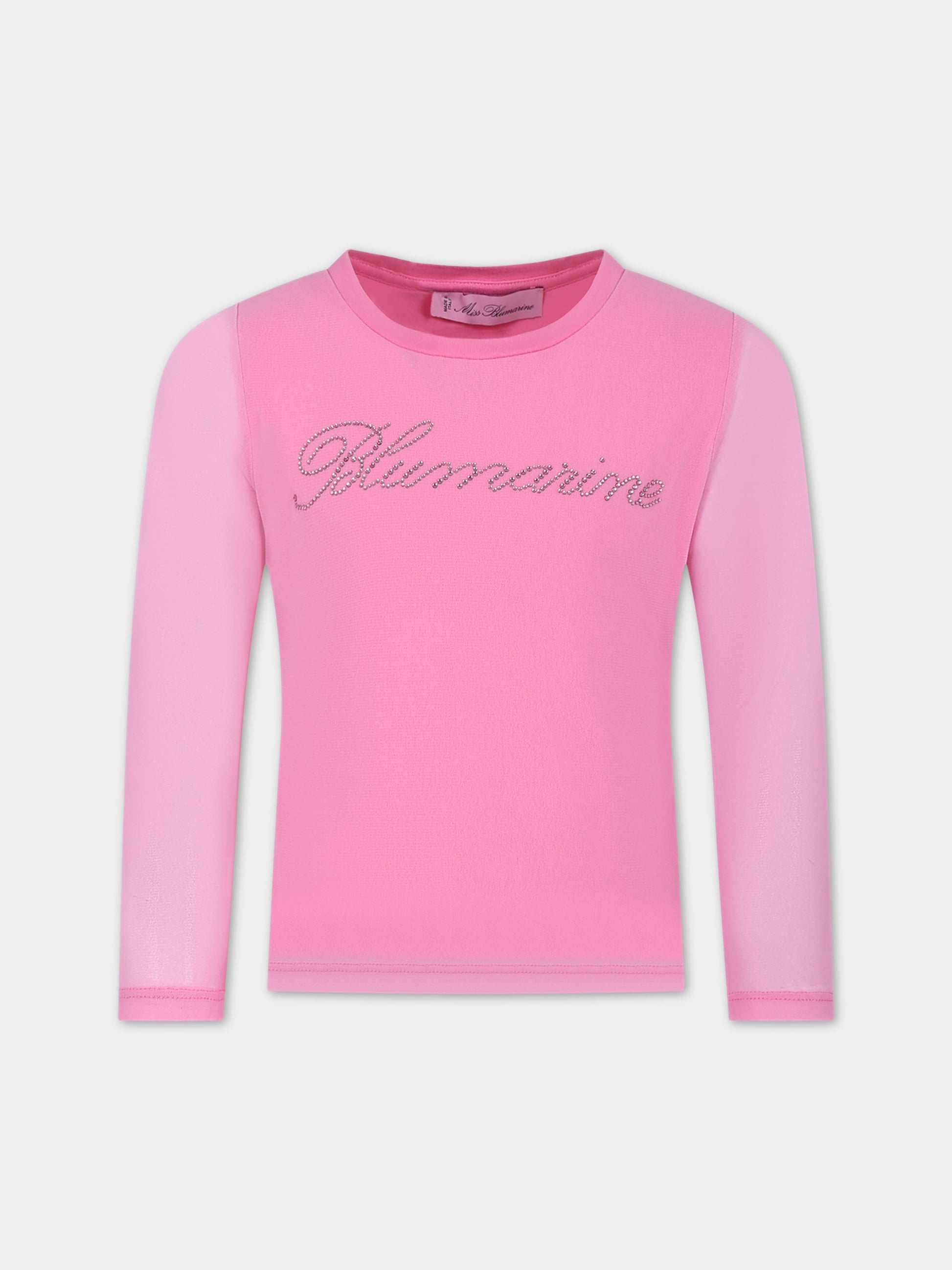 T-shirt fucsia per bambina,Blumarine Baby,IF3071 X0517